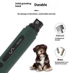 Dog Nail Grinder Electric Pet Nail Trimmers Rechargeable Cat Nail Grinders Super Quiet With 5-Speed Setting For Small Medium Large Dogs Cats Claw Care Pet Products