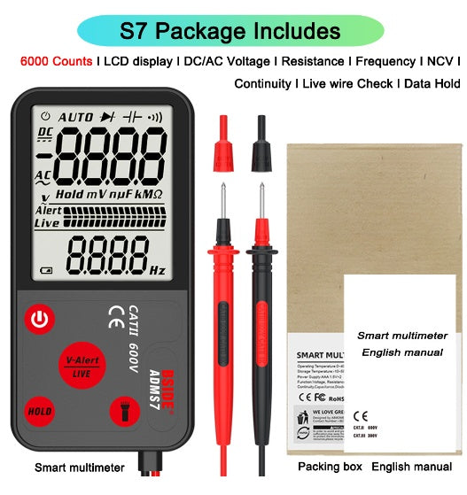 Intelligent Large Screen Fully Automatic Ultra-thin Digital Multimeter