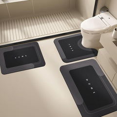 U-shaped Toilet Water-absorbing Quick-drying Mat Bathroom Mats Three-piece Set