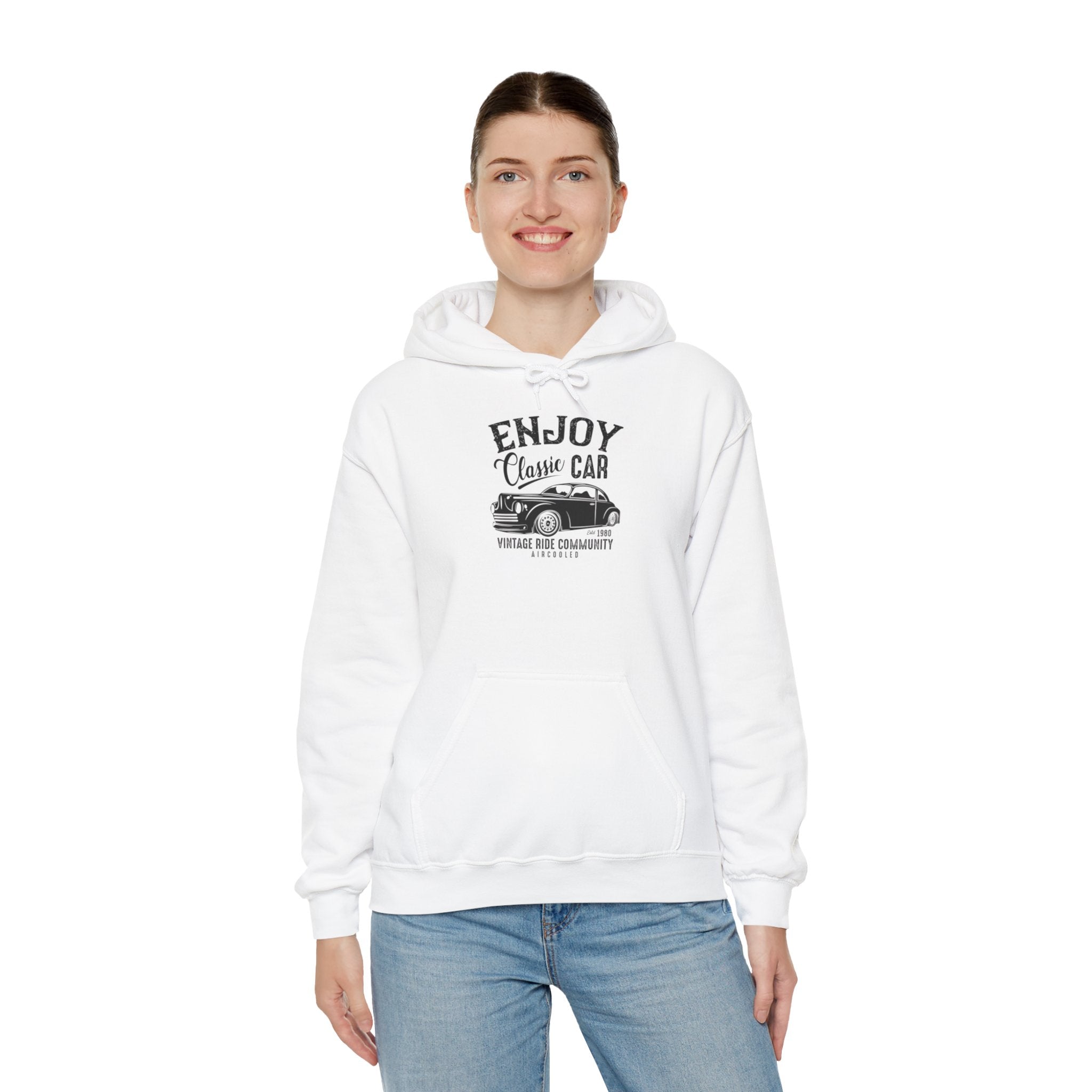 "PROUD & POWER BIG IRON CLASSIC VINTAGE CUSTOM ENGINE OLD TRUCK HIGH PERFORMANCE" Unisex Heavy Blend™ Hooded Sweatshirt