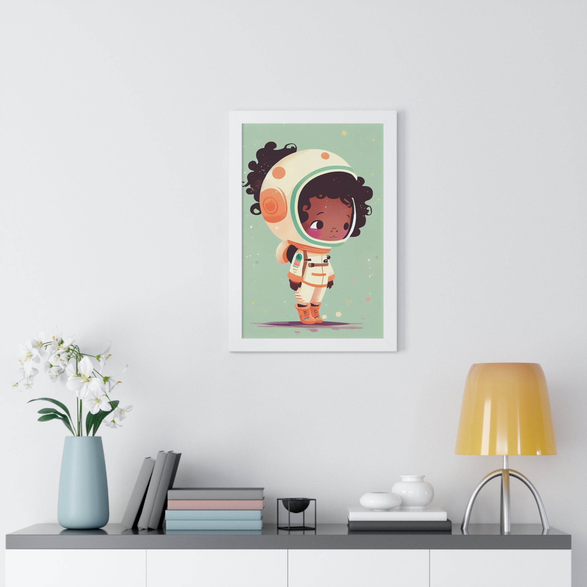 "BG ASTRONAUT" Framed Vertical Poster