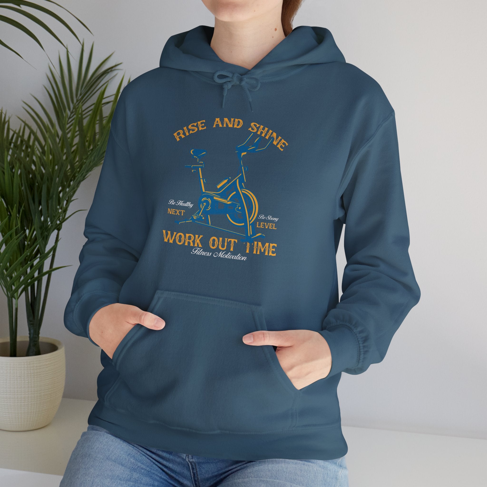 "Rise And Shine Workout Time" Unisex Heavy Blend™ Hooded Sweatshirt