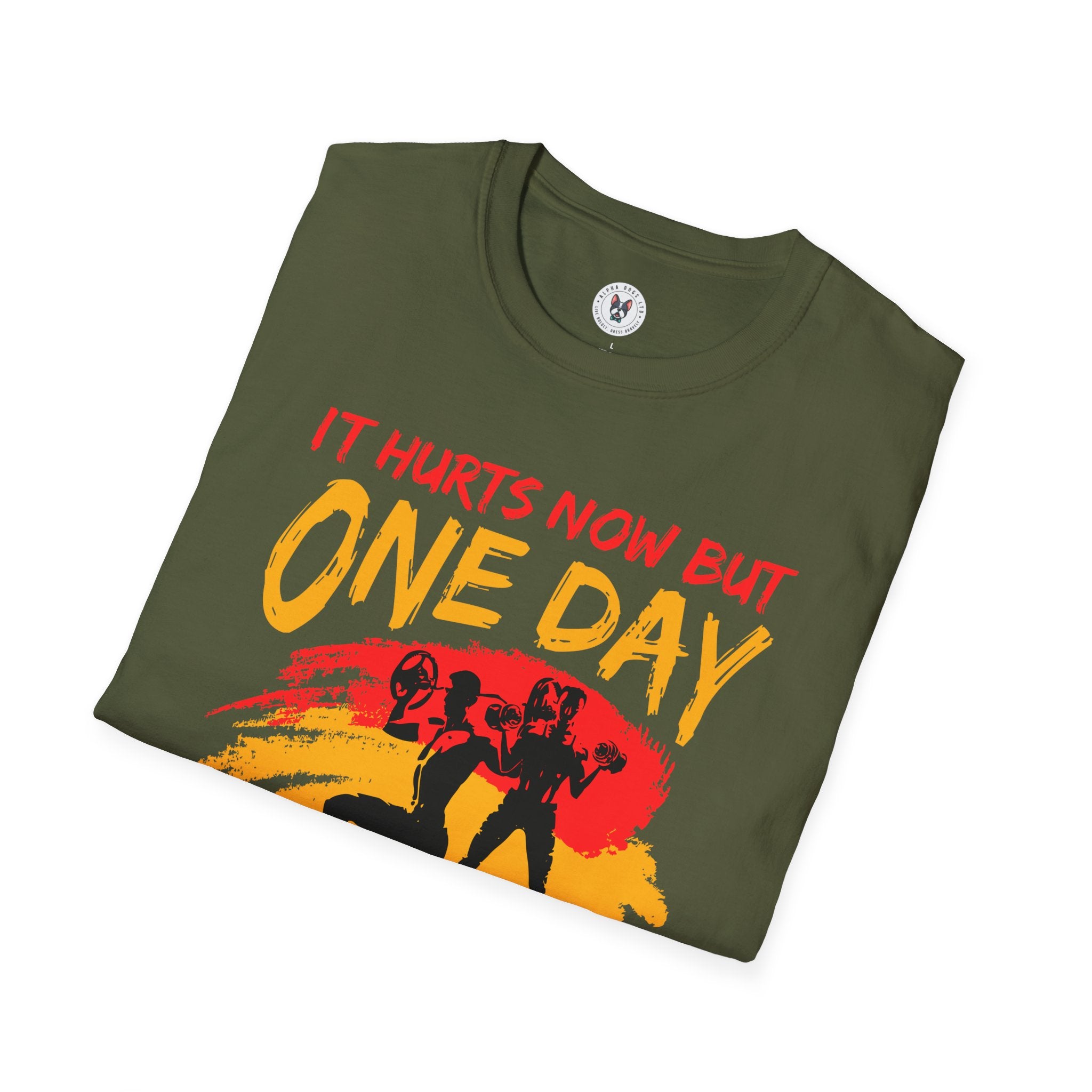 "It Hurts Now But One Day It Will Be Your Warmup" Unisex Soft style T-Shirt