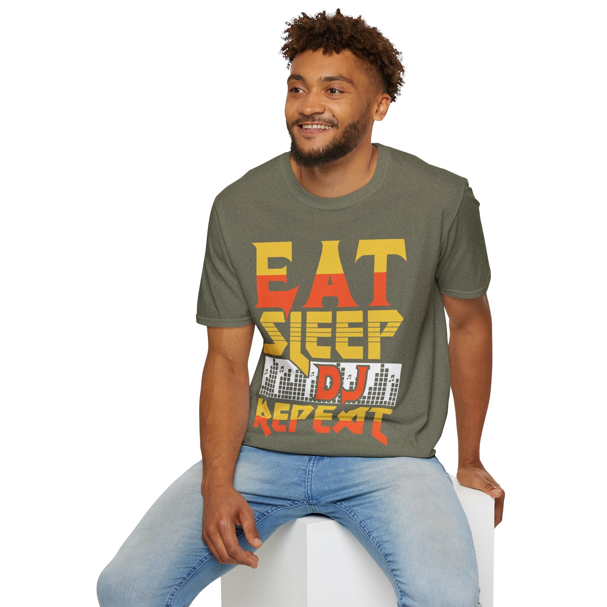 "Eat Sleep DJ Repeat" Unisex Soft style T-Shirt