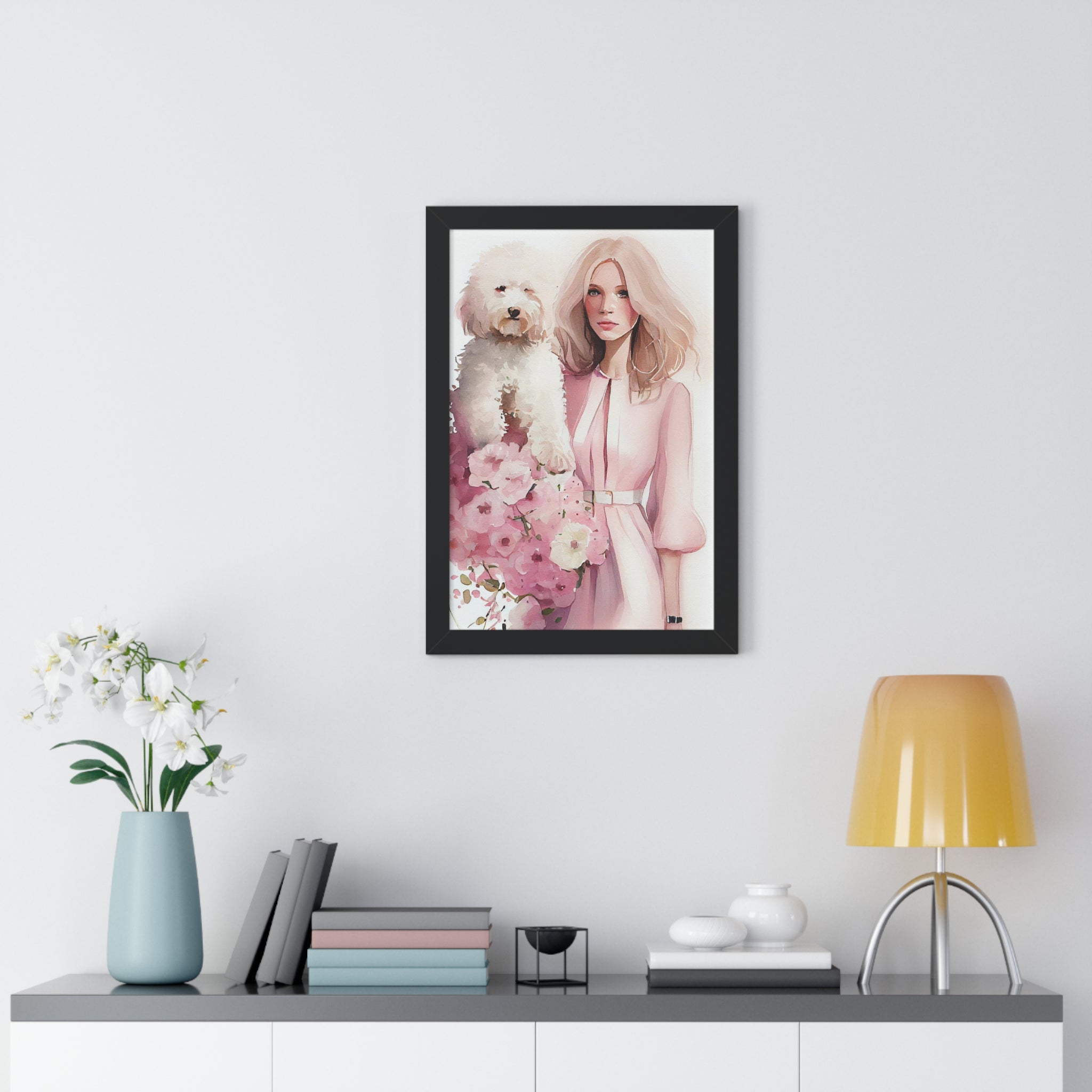 "BLONDE LADY MATIPOO" Framed Vertical Poster