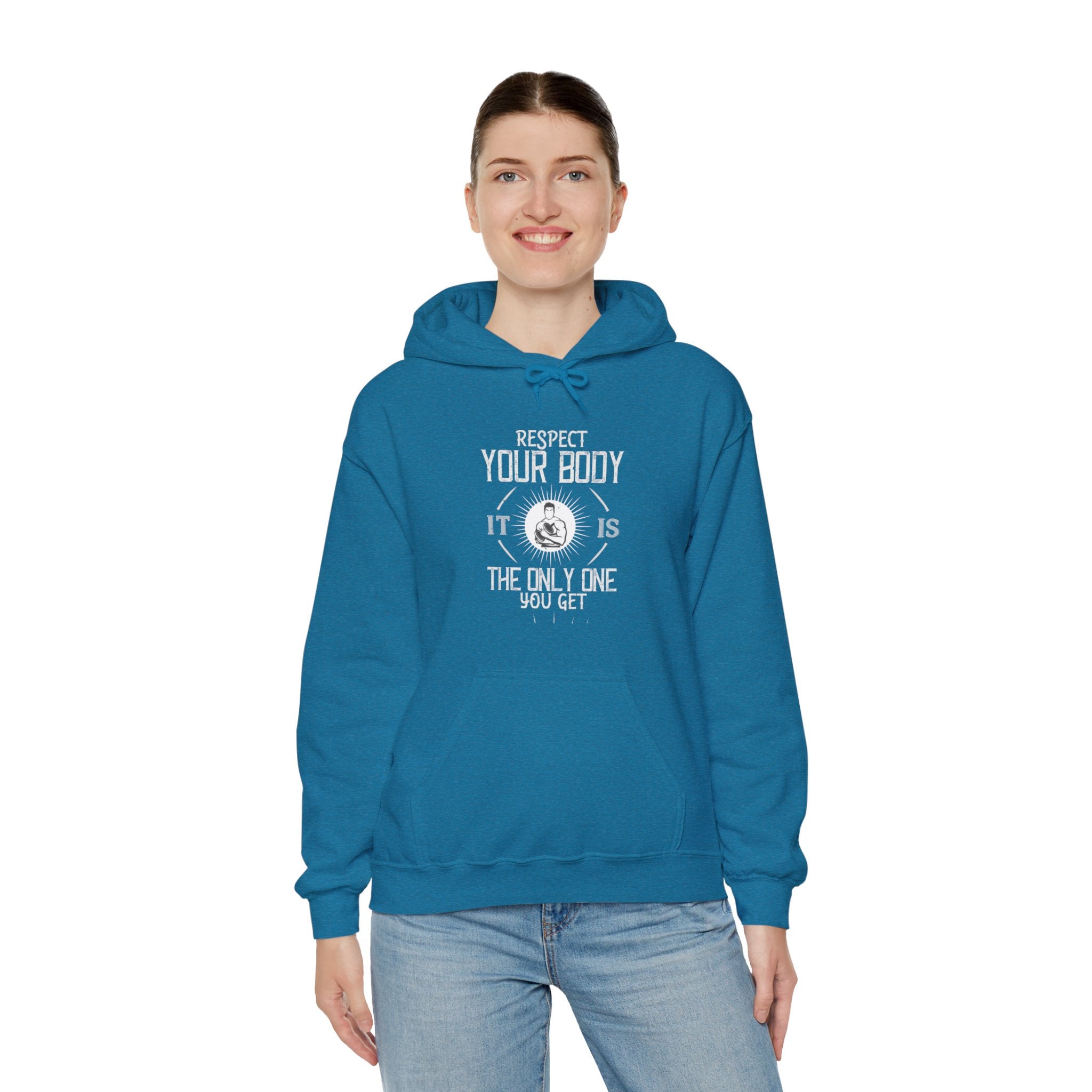 "Respect Your Body It Is the Only One You Get"  Unisex Heavy Blend™ Hooded Sweatshirt