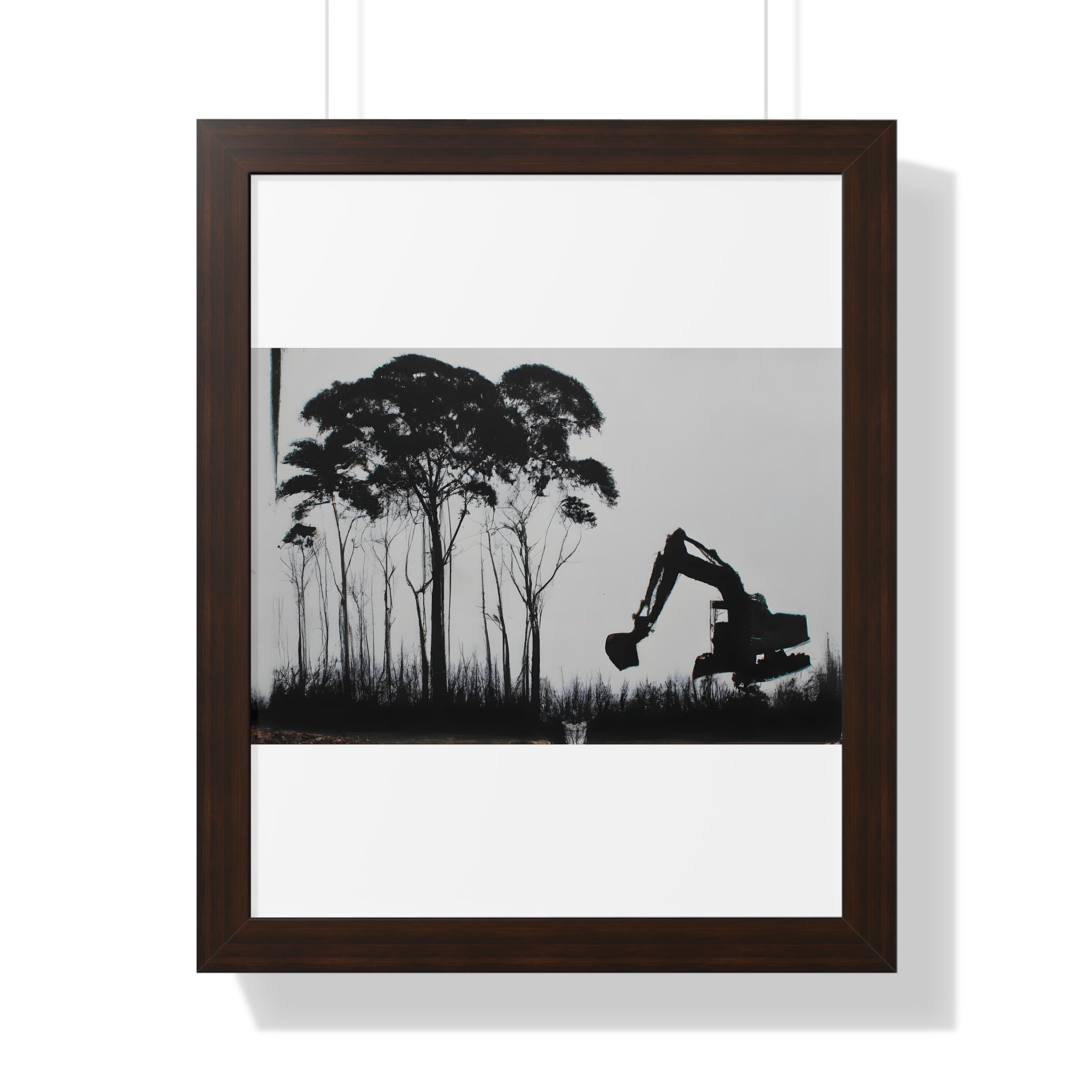 "BANKSY-STYLE GRAFFITI OF A CLEARED RAINFOREST" Framed Vertical Poster