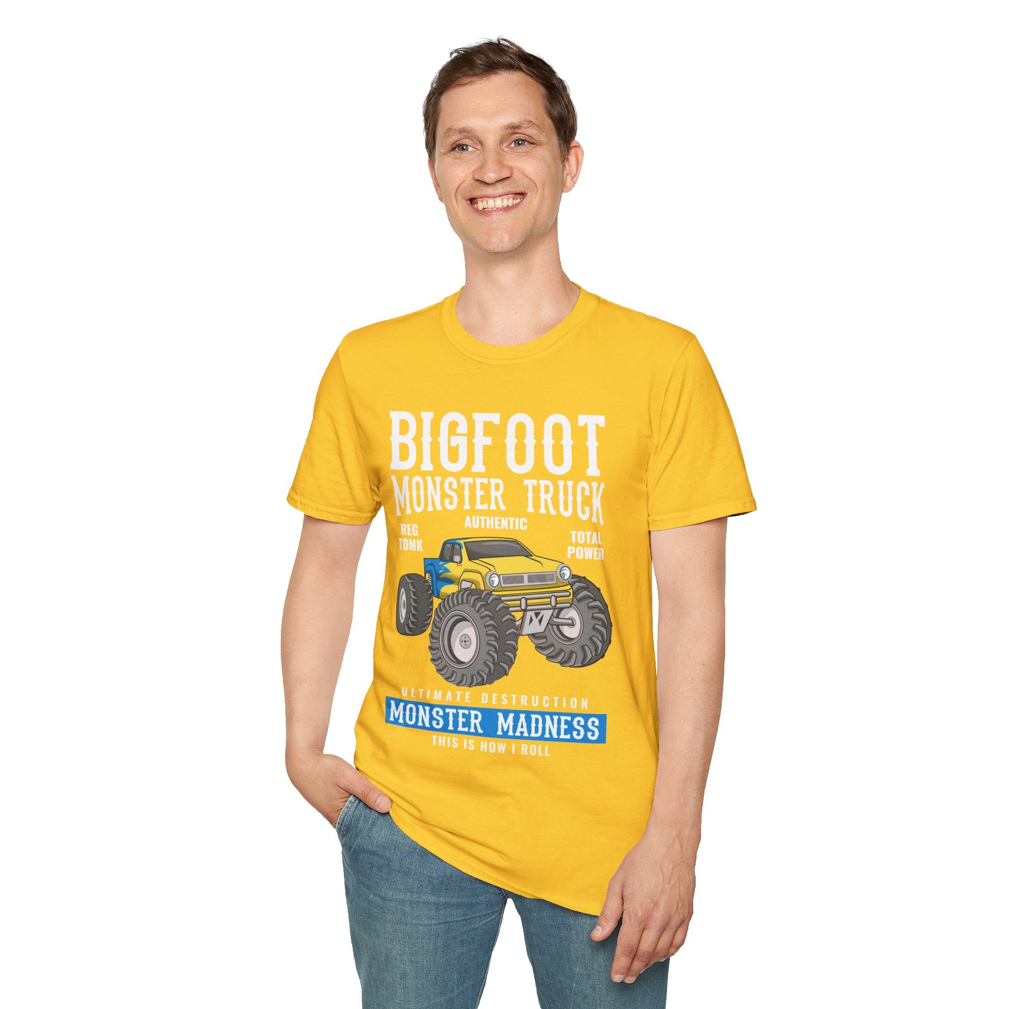 "BIGFOOT MONSTER TRUCK MONSTER MADNESS" Unisex Soft style T-Shirt