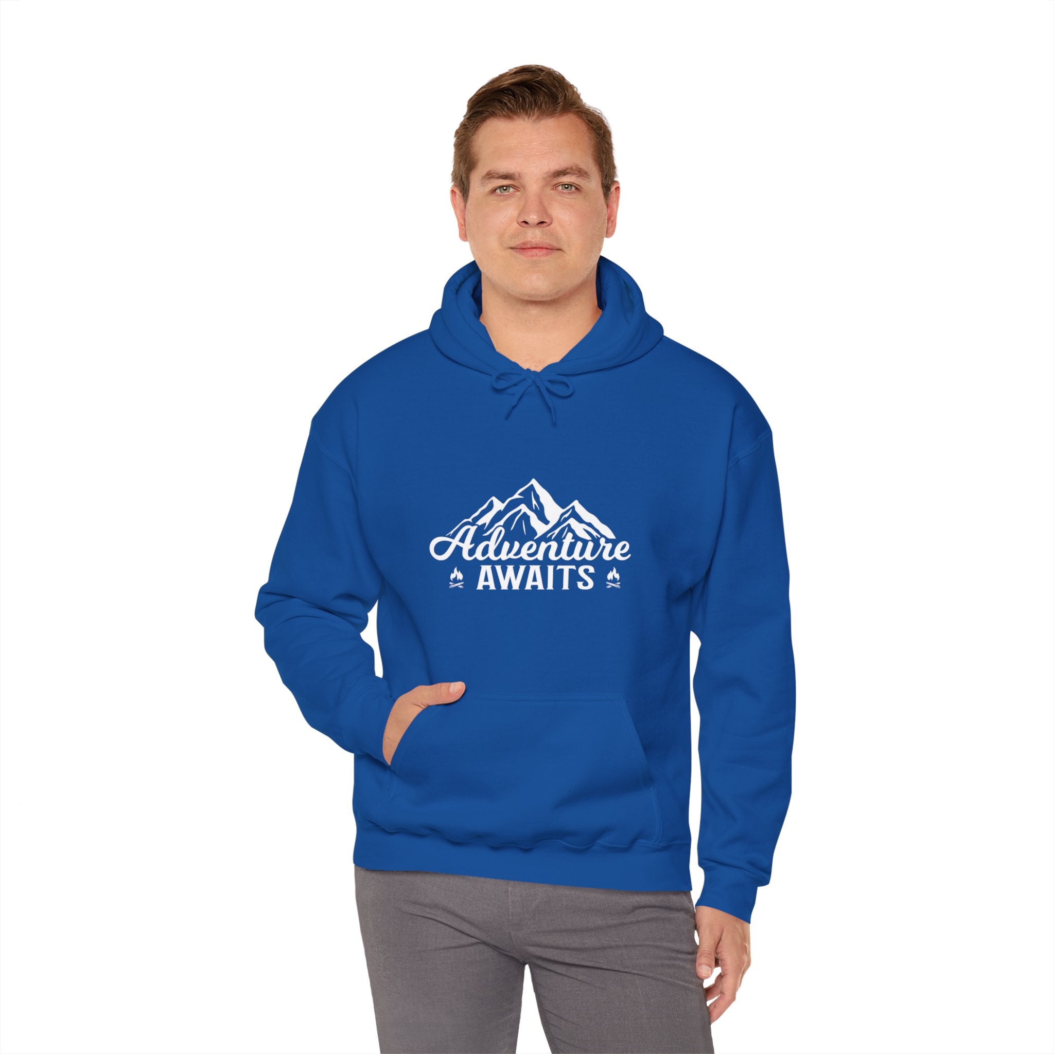 "Adventure Awaits" Unisex Heavy Blend™ Hooded Sweatshirt