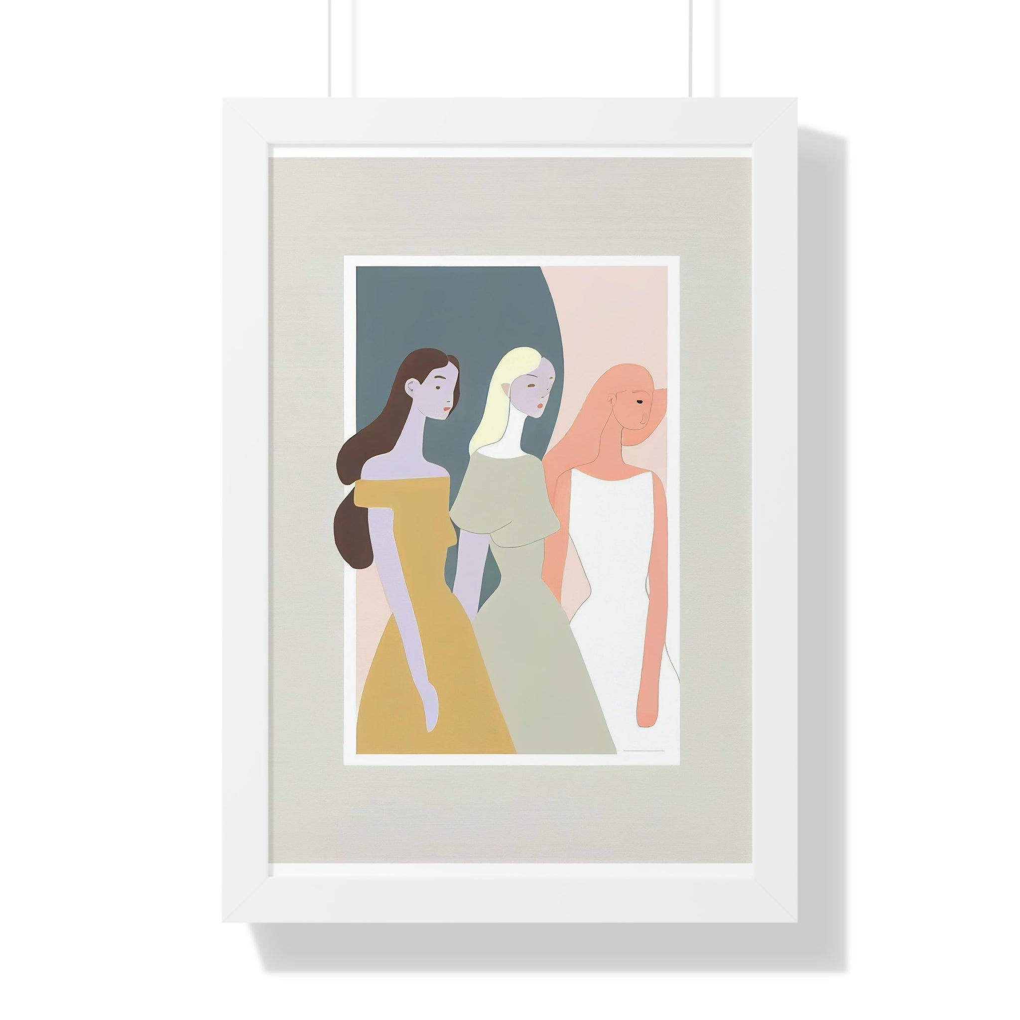 "ABSTRACT FEMINIST" Framed Vertical Poster