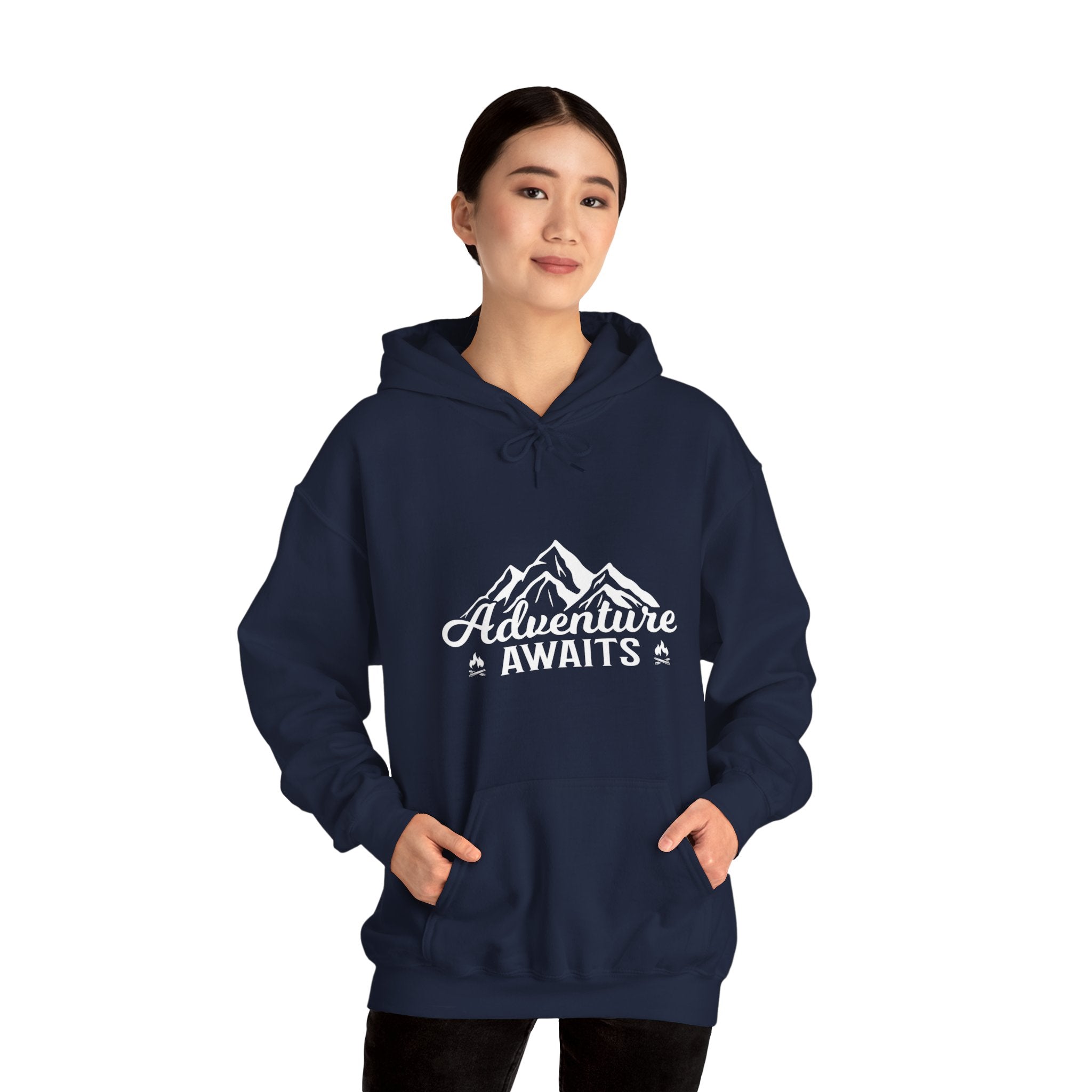 "Adventure Awaits" Unisex Heavy Blend™ Hooded Sweatshirt