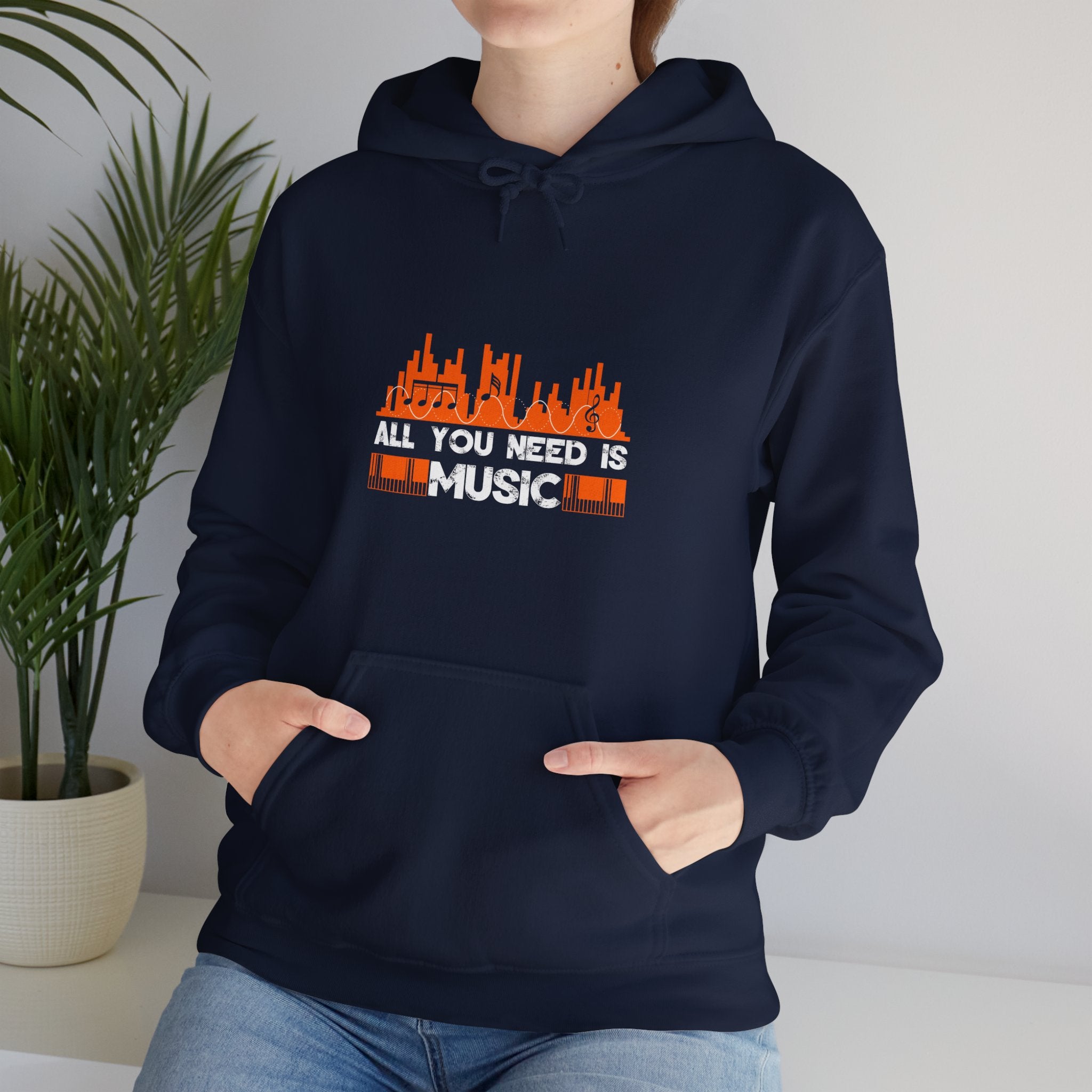 "All You Need Is Music" Unisex Heavy Blend™ Hooded Sweatshirt