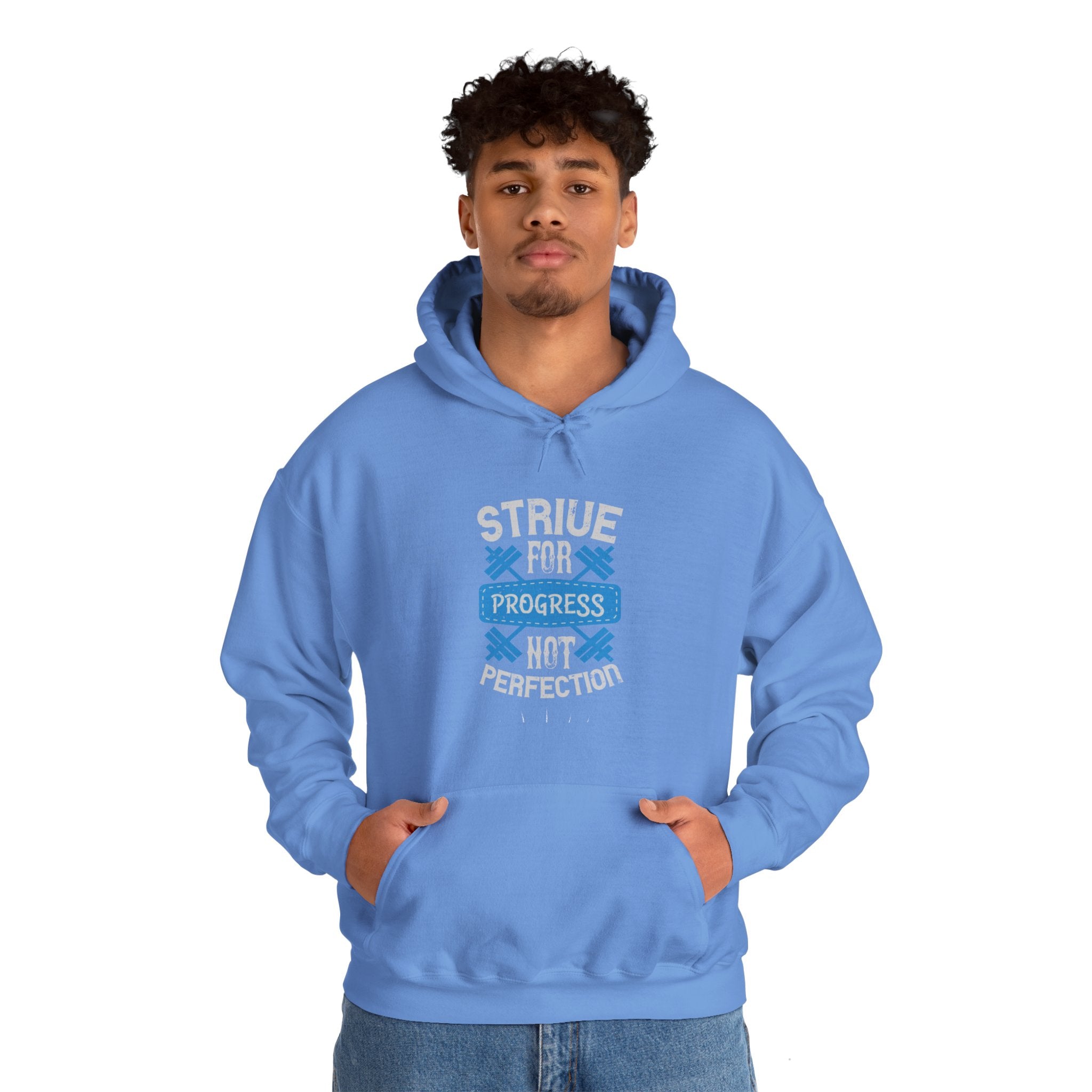 "Strive For Progress Not Perfection" Unisex Heavy Blend™ Hooded Sweatshirt