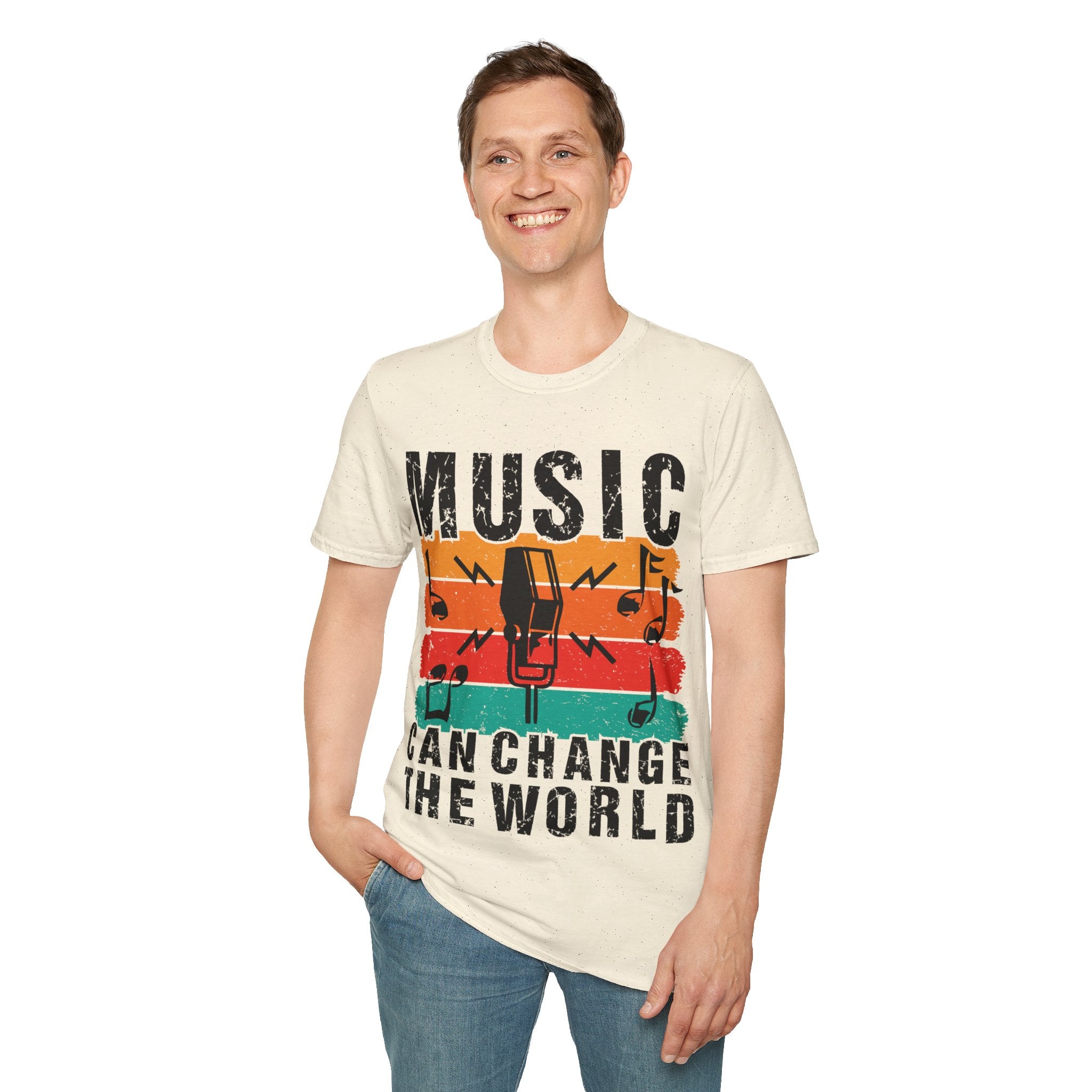 "Music Can Change The World" Unisex Soft style T-Shirt