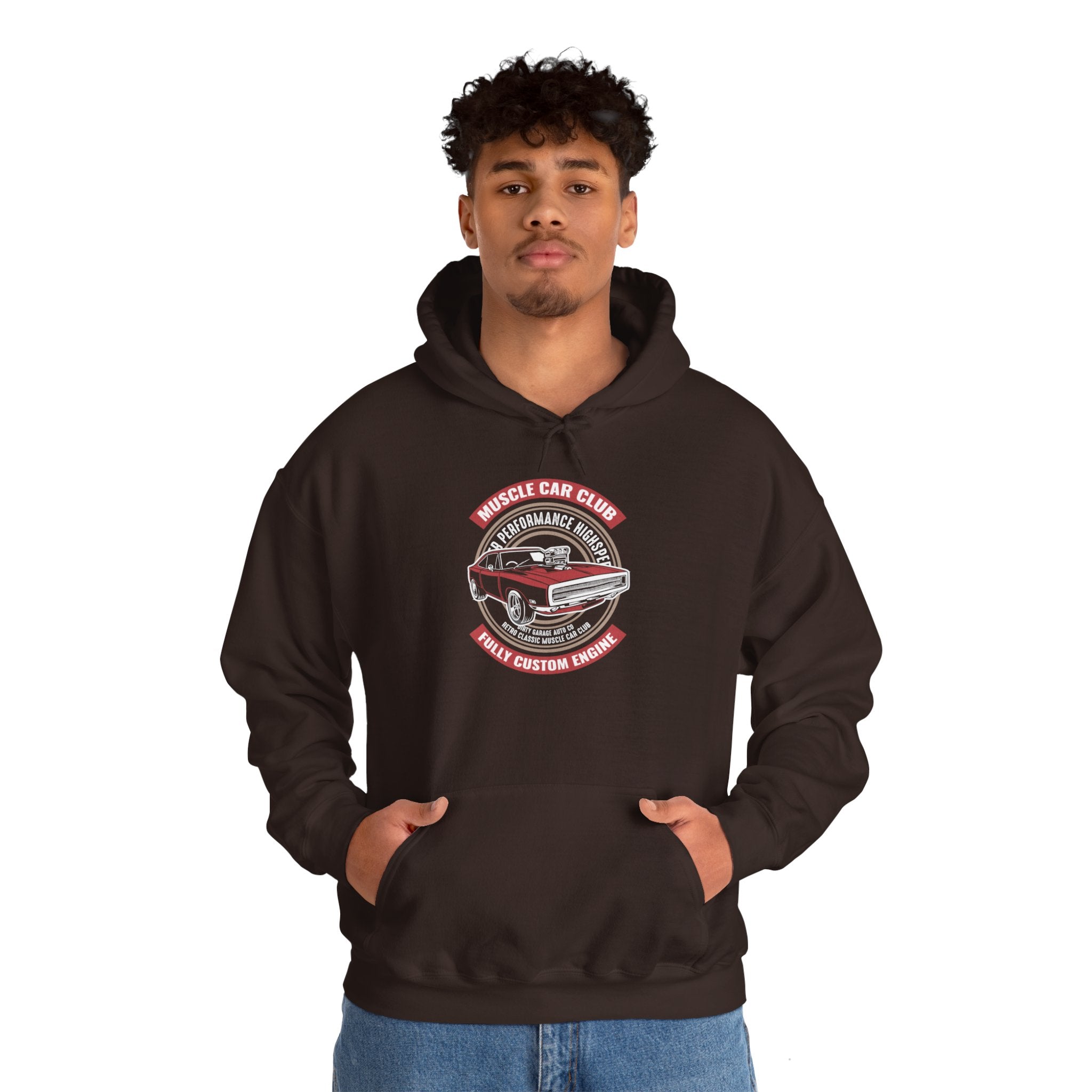 "MUSCLE CAR CLUB FULLY CUSTOM ENGINE" Unisex Heavy Blend™ Hooded Sweatshirt