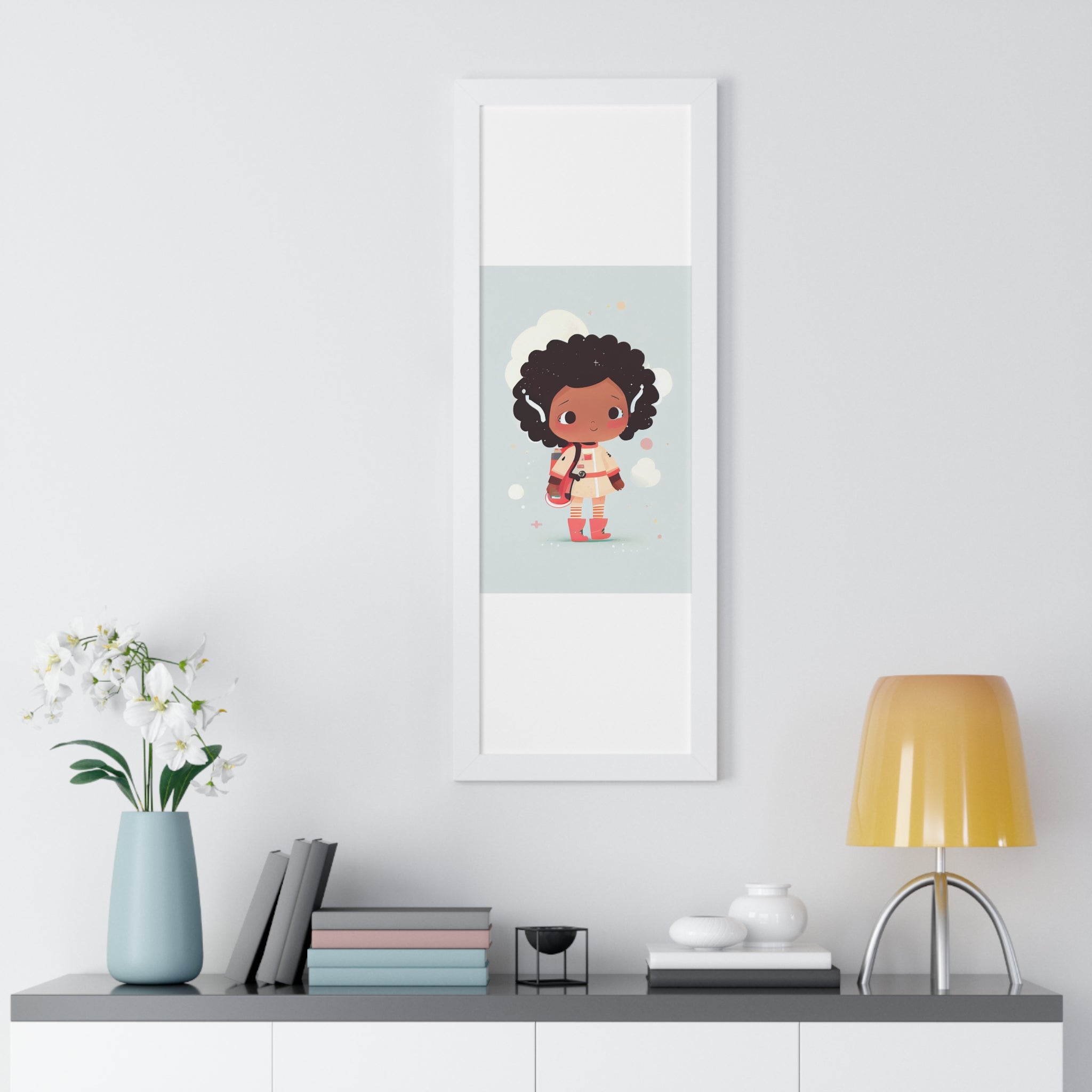 "BG ASTRONAUT" Framed Vertical Poster