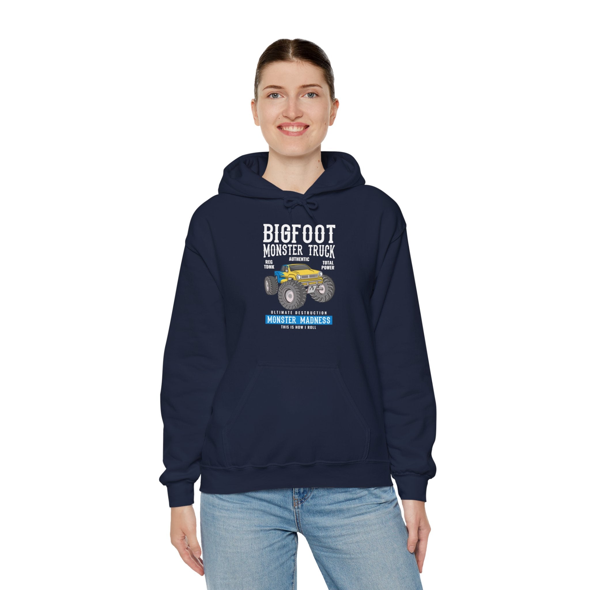 "BIGFOOT MONSTER TRUCK MONSTER MADNESS" Unisex Heavy Blend™ Hooded Sweatshirt