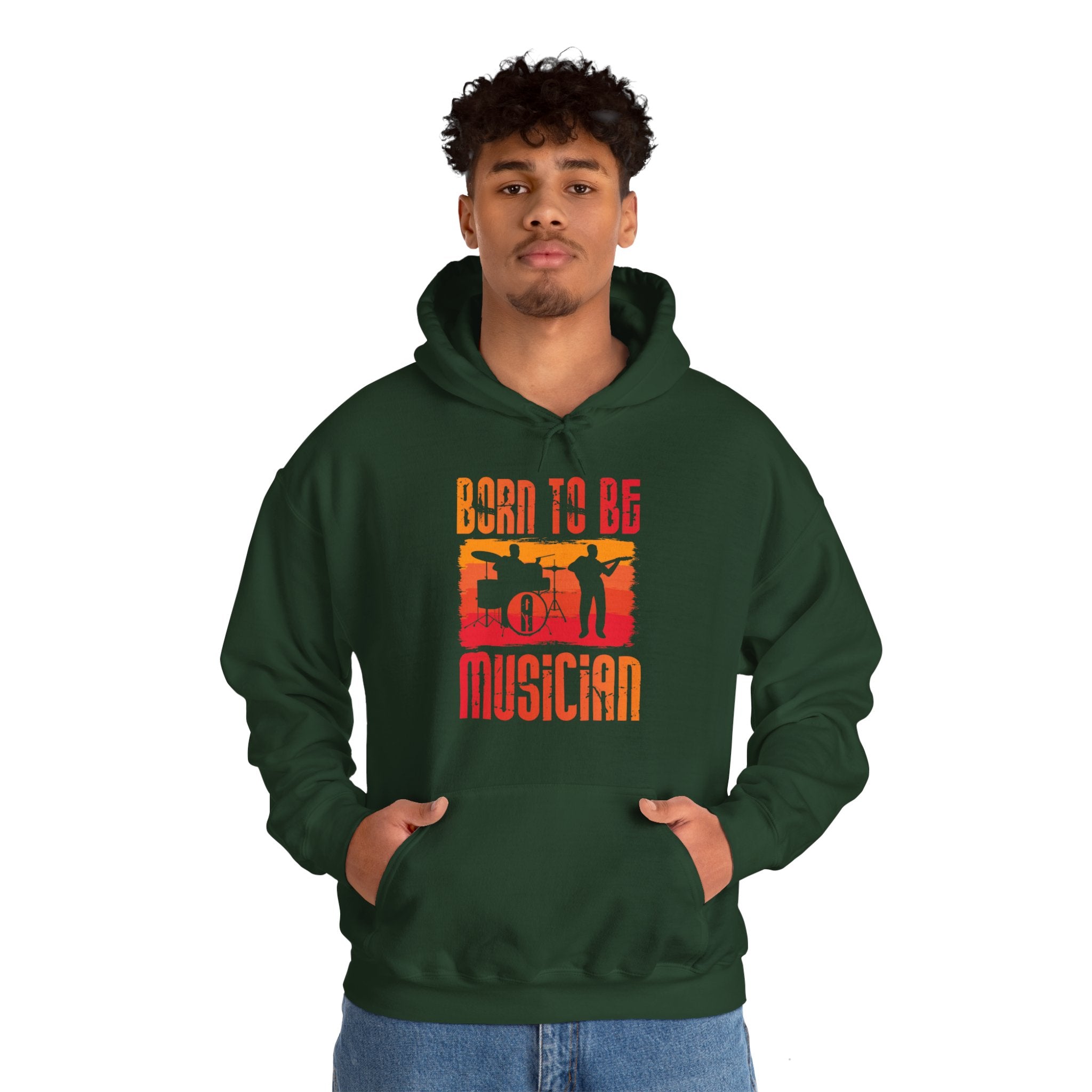 "Born To Be Musician"   Unisex Heavy Blend™ Hooded Sweatshirt