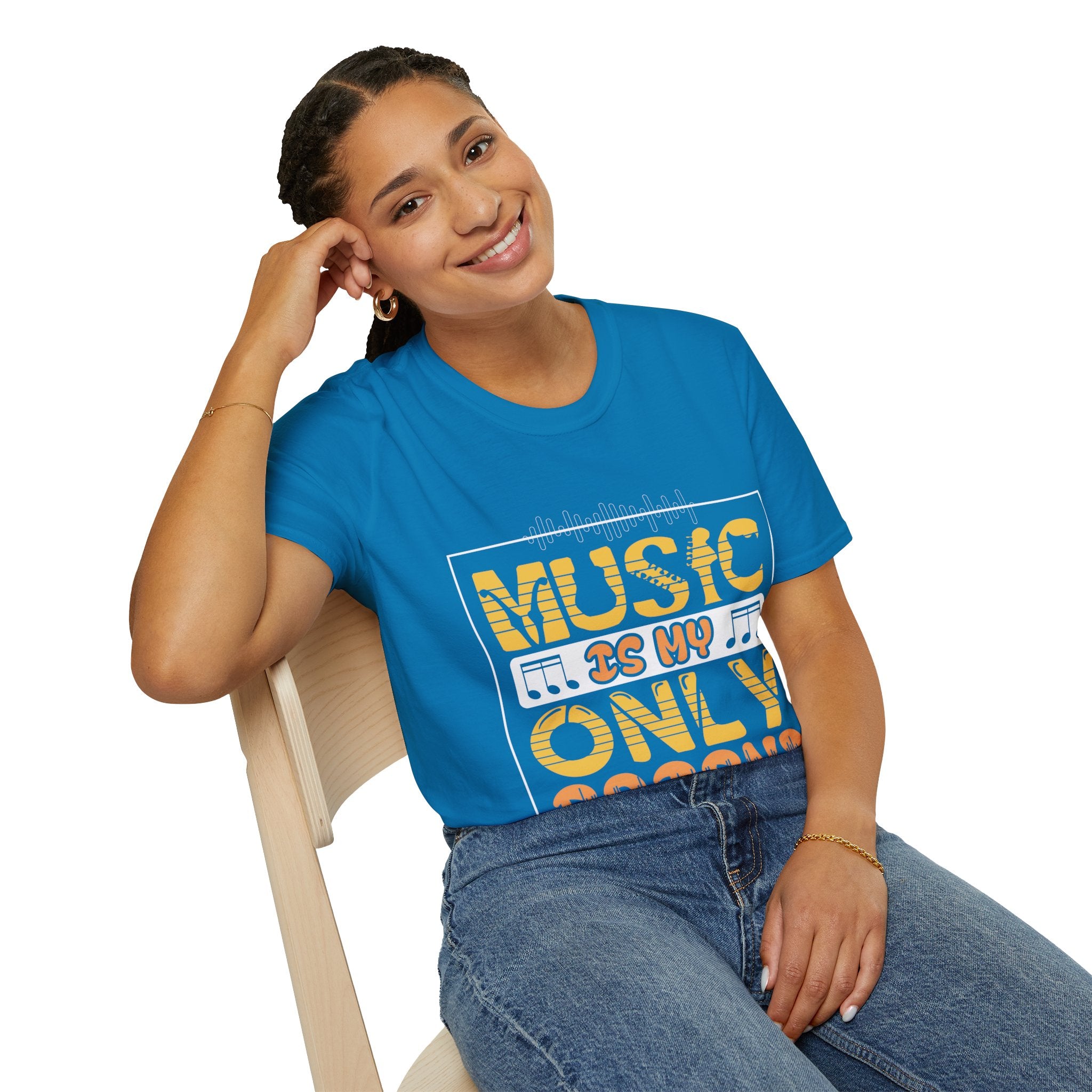 "Music In My Only Friend"  Unisex Soft style T-Shirt