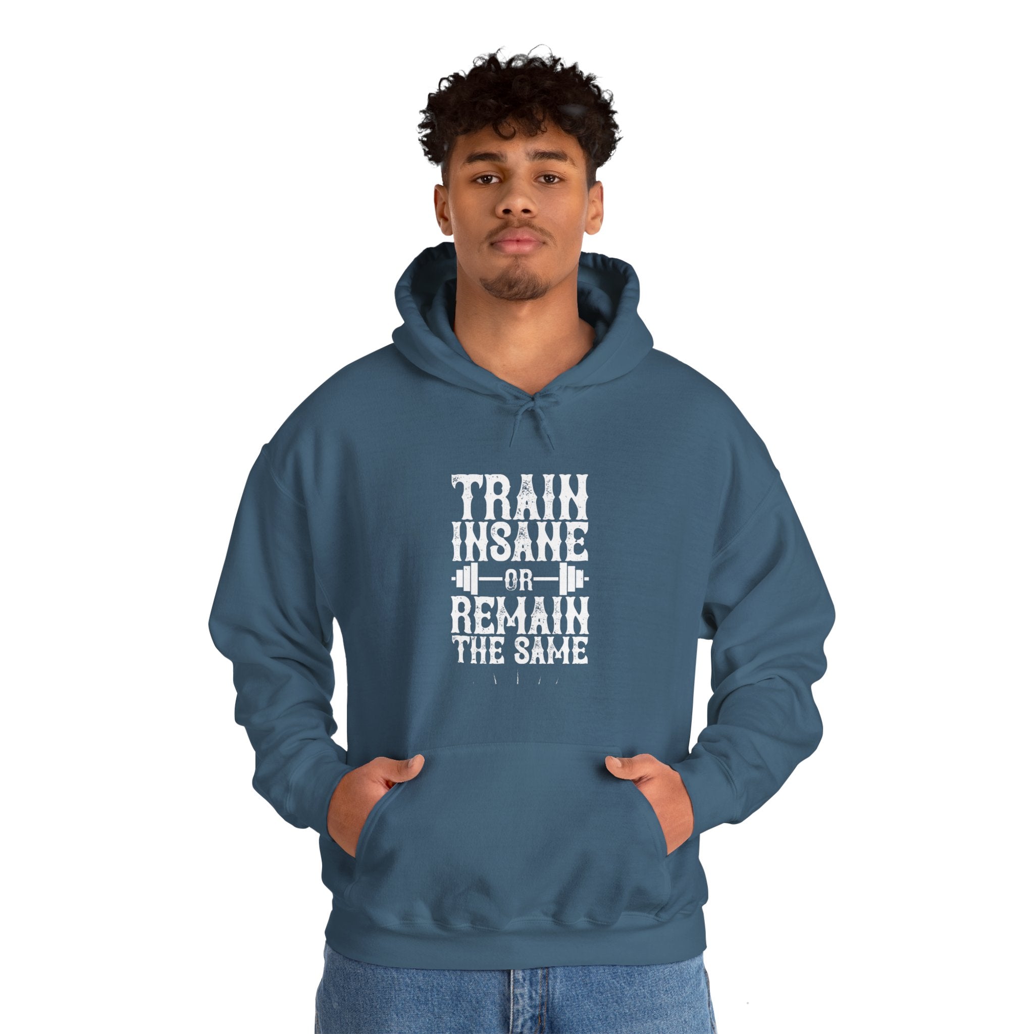 "Train insane or remain the same" Unisex Heavy Blend™ Hooded Sweatshirt