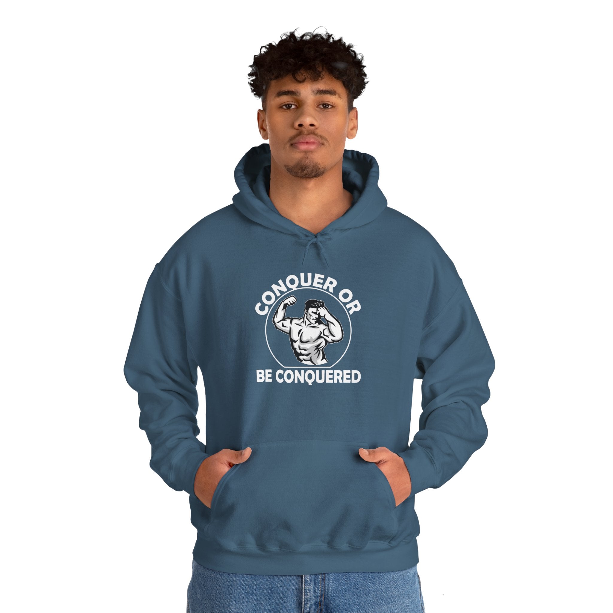 "Conquer Or Conquered" Unisex Heavy Blend™ Hooded Sweatshirt