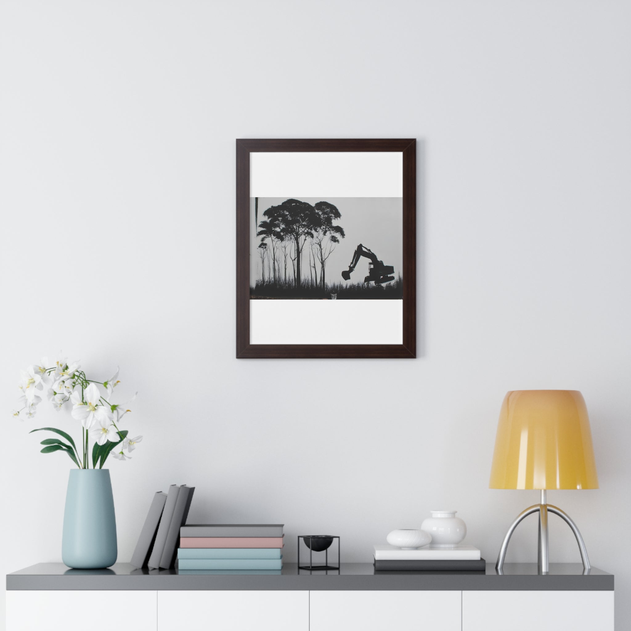 "BANKSY-STYLE GRAFFITI OF A CLEARED RAINFOREST" Framed Vertical Poster