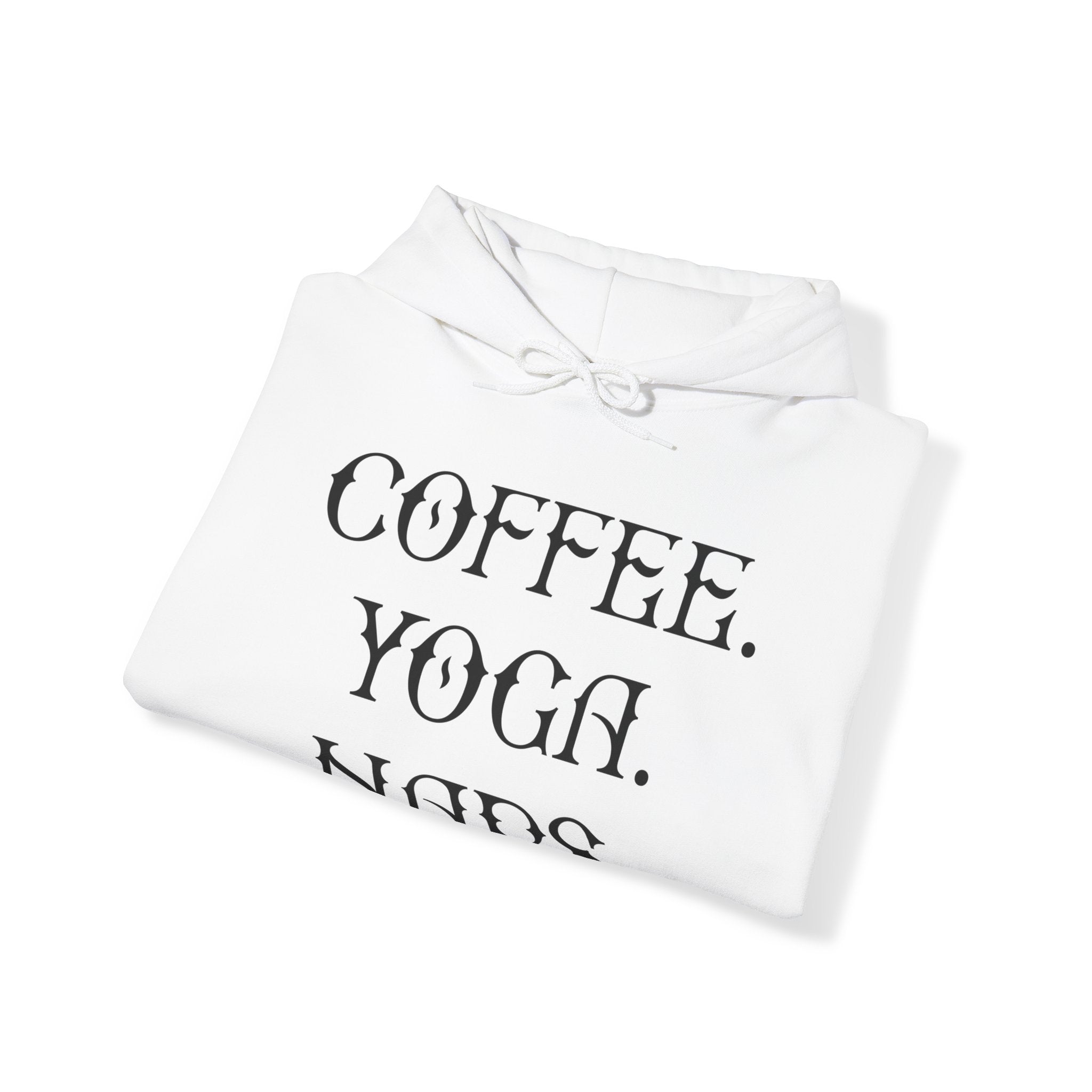 "COFFEE YOGA NAPS" Unisex Heavy Blend™ Hooded Sweatshirt