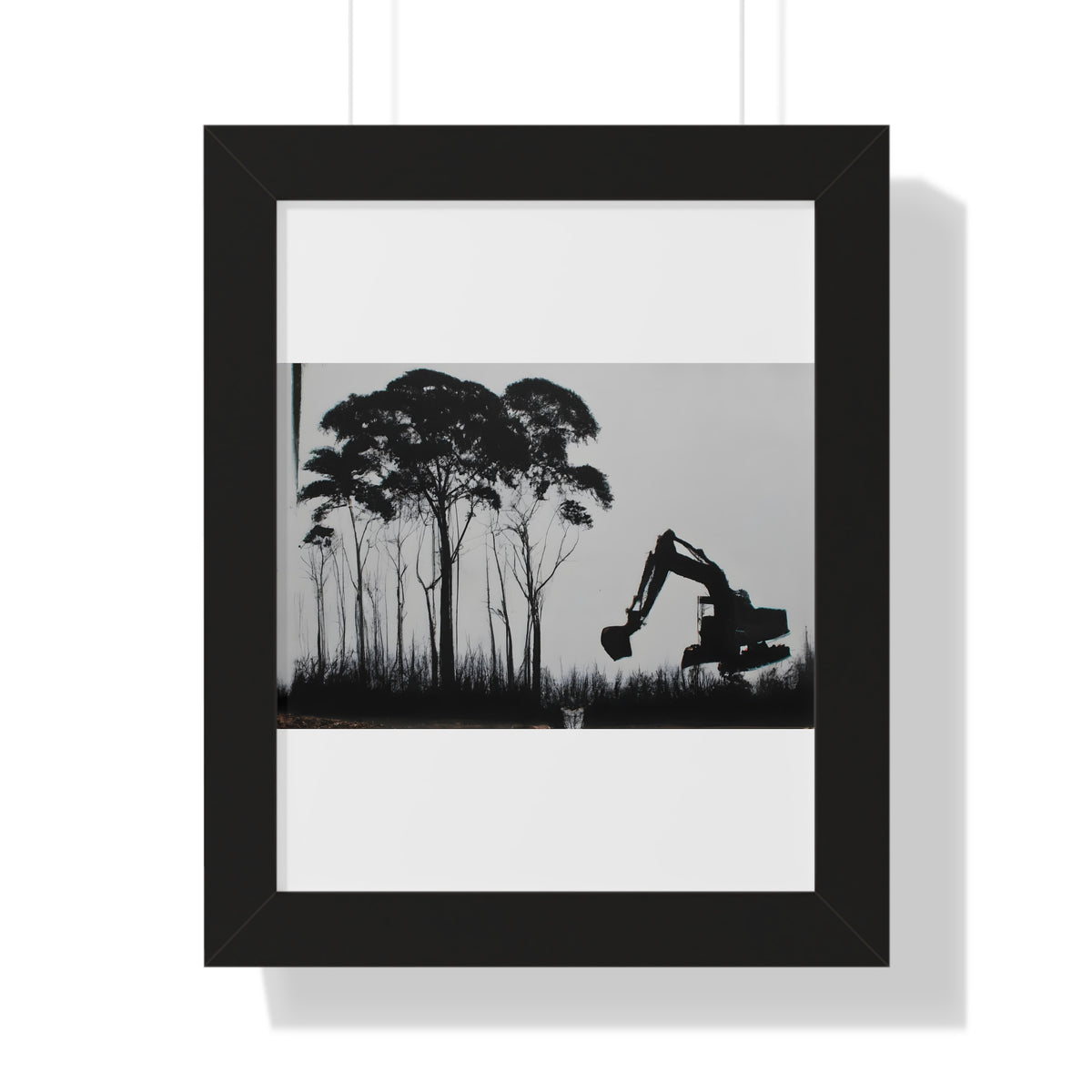 "BANKSY-STYLE GRAFFITI OF A CLEARED RAINFOREST" Framed Vertical Poster