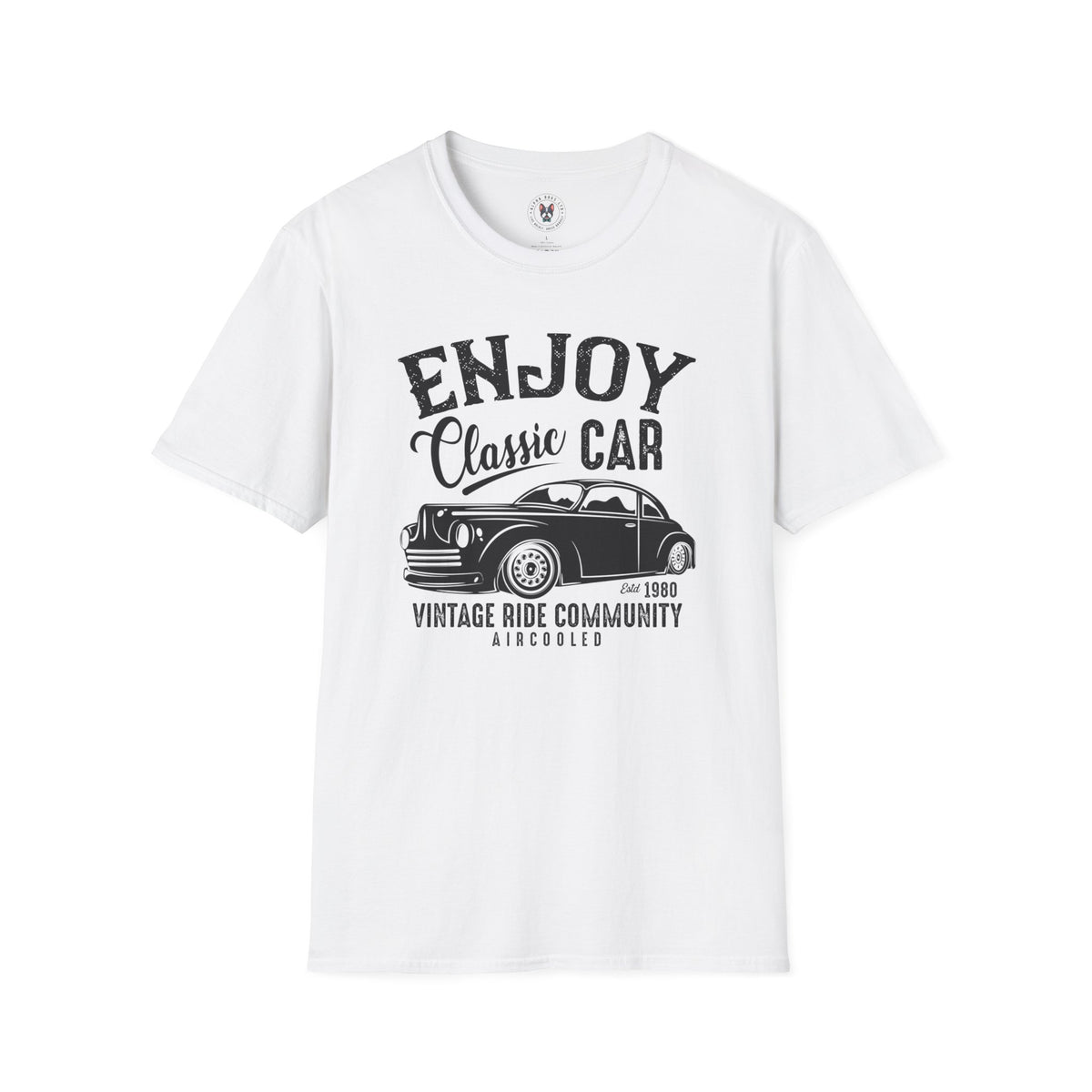 "ENJOY CLASSIC CAR VINTAGE RIDE COMMUNITY AIR-COOLED" Unisex Soft style T-Shirt