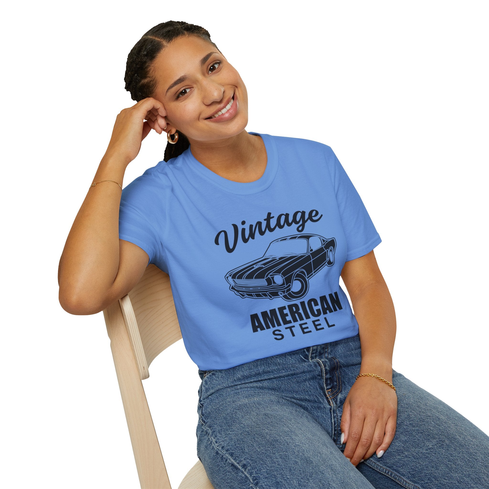 "VINTAGE AMERICAN STEEL" Unisex Soft style T-Shirt