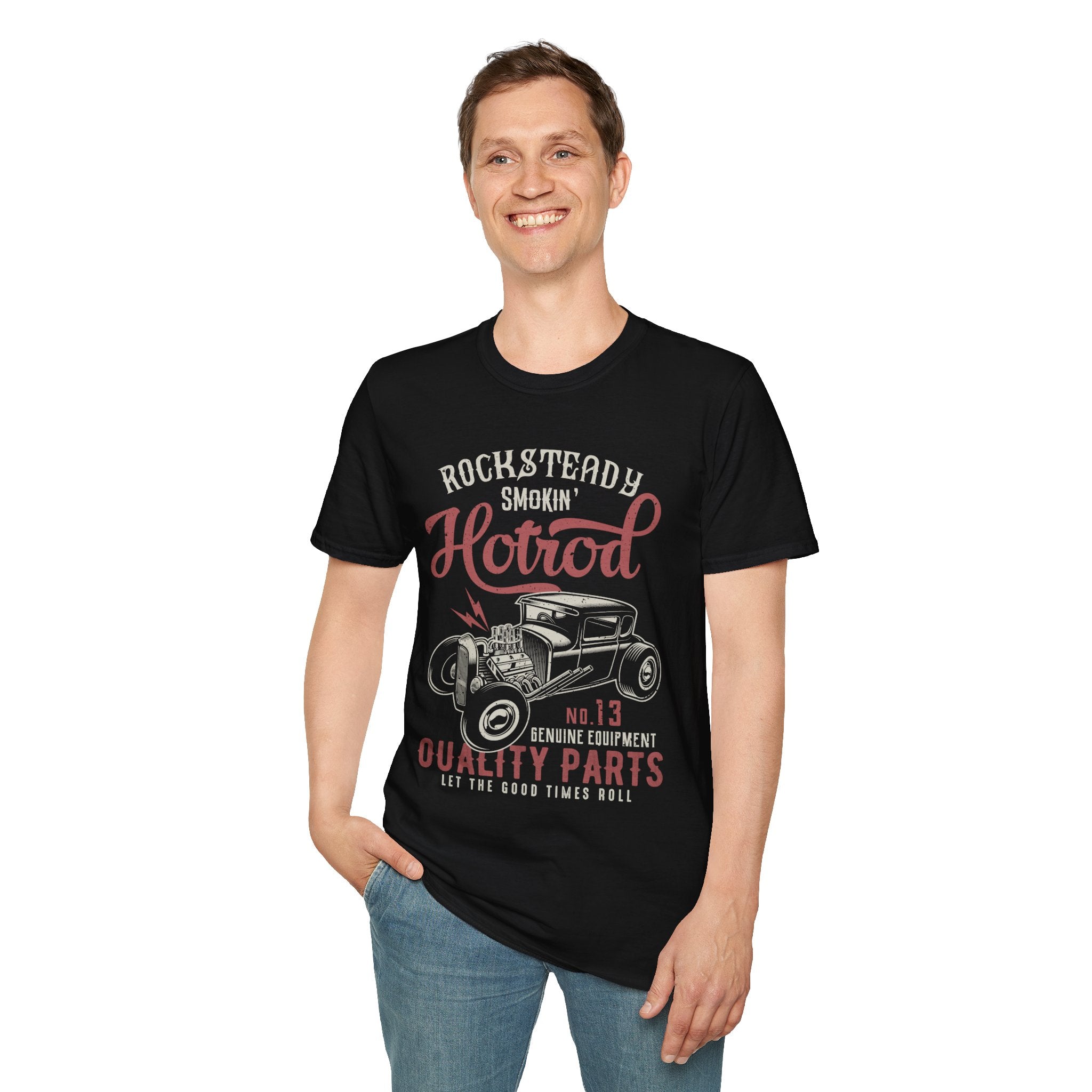 "HOTROD QUALITY PARTS" Unisex Soft style T-Shirt