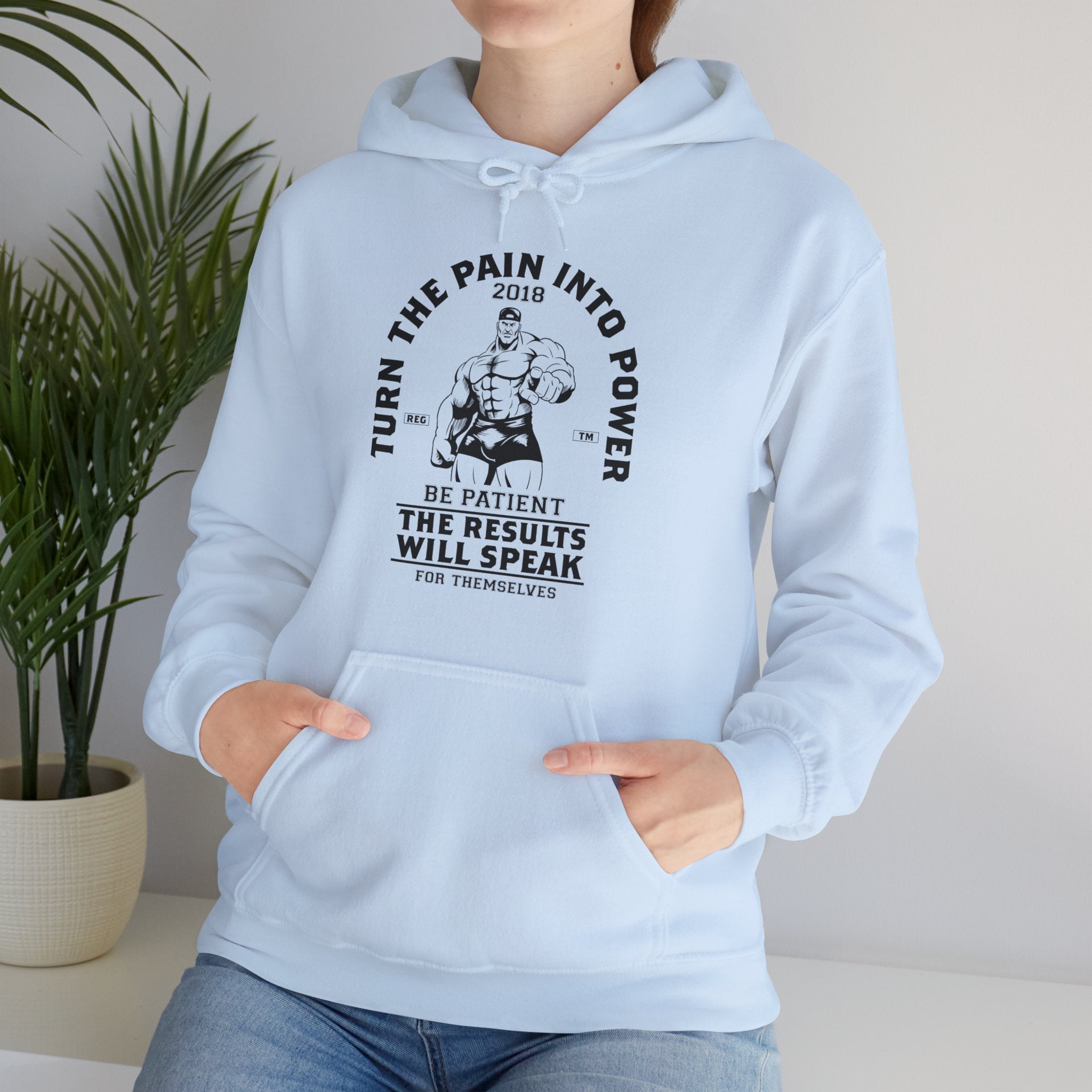 "Turn The Pain Into Power"  Unisex Heavy Blend™ Hooded Sweatshirt