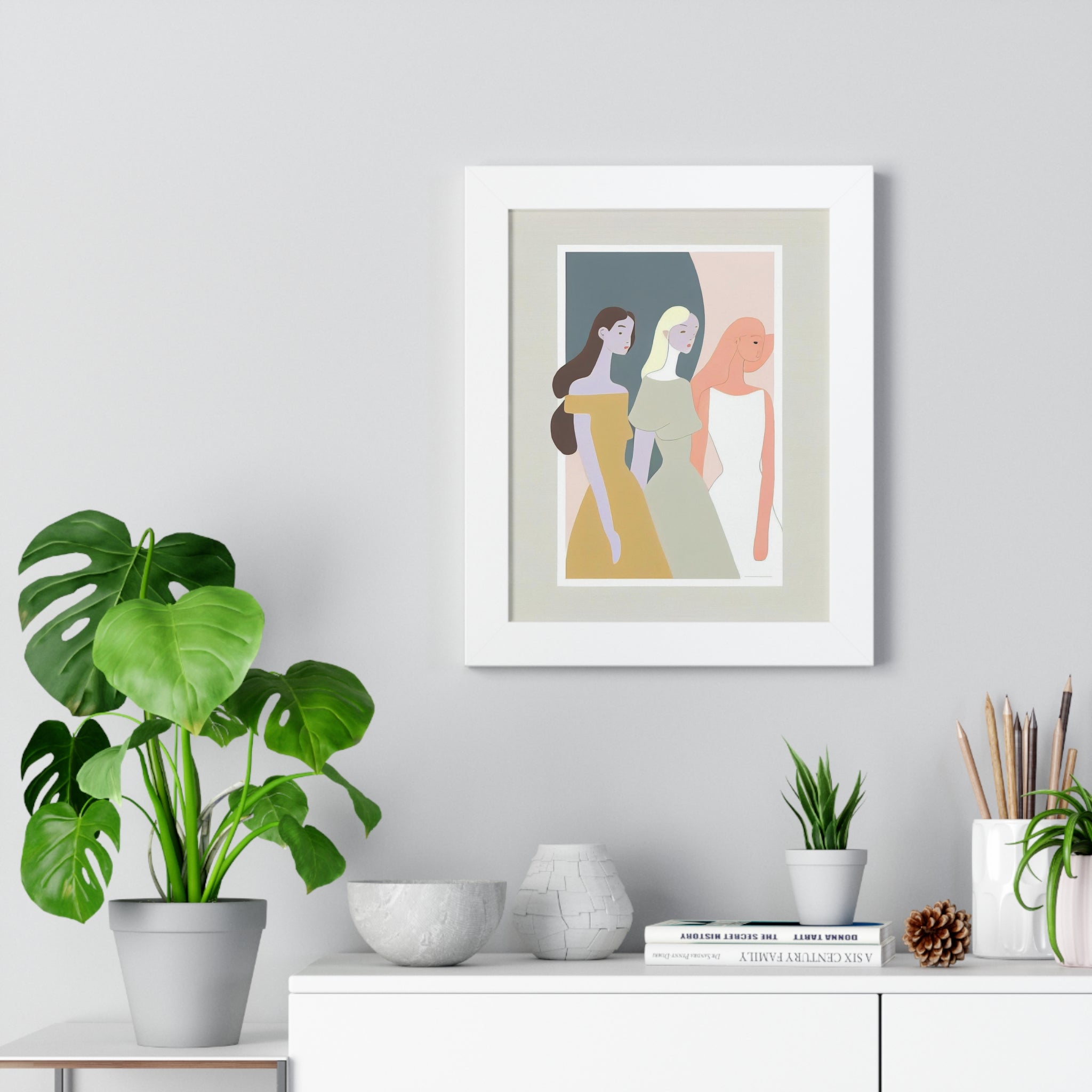 "ABSTRACT FEMINIST" Framed Vertical Poster