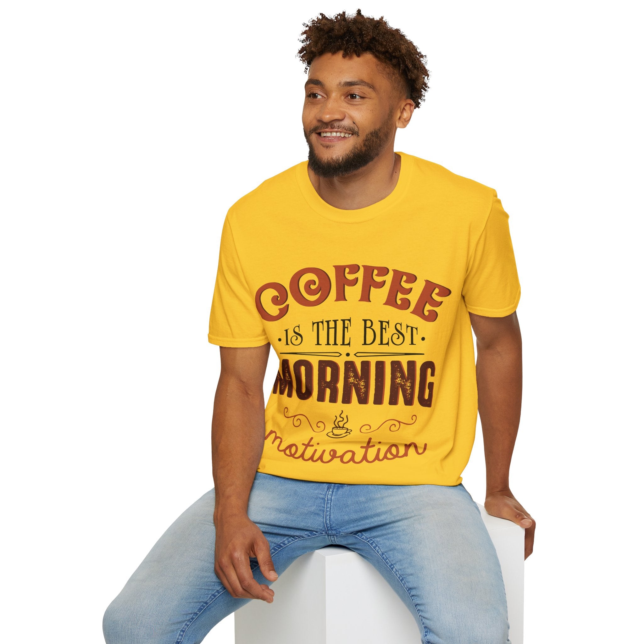 "COFFEE IS THE BEST MORNING MOTIVATION" Unisex Soft style T-Shirt