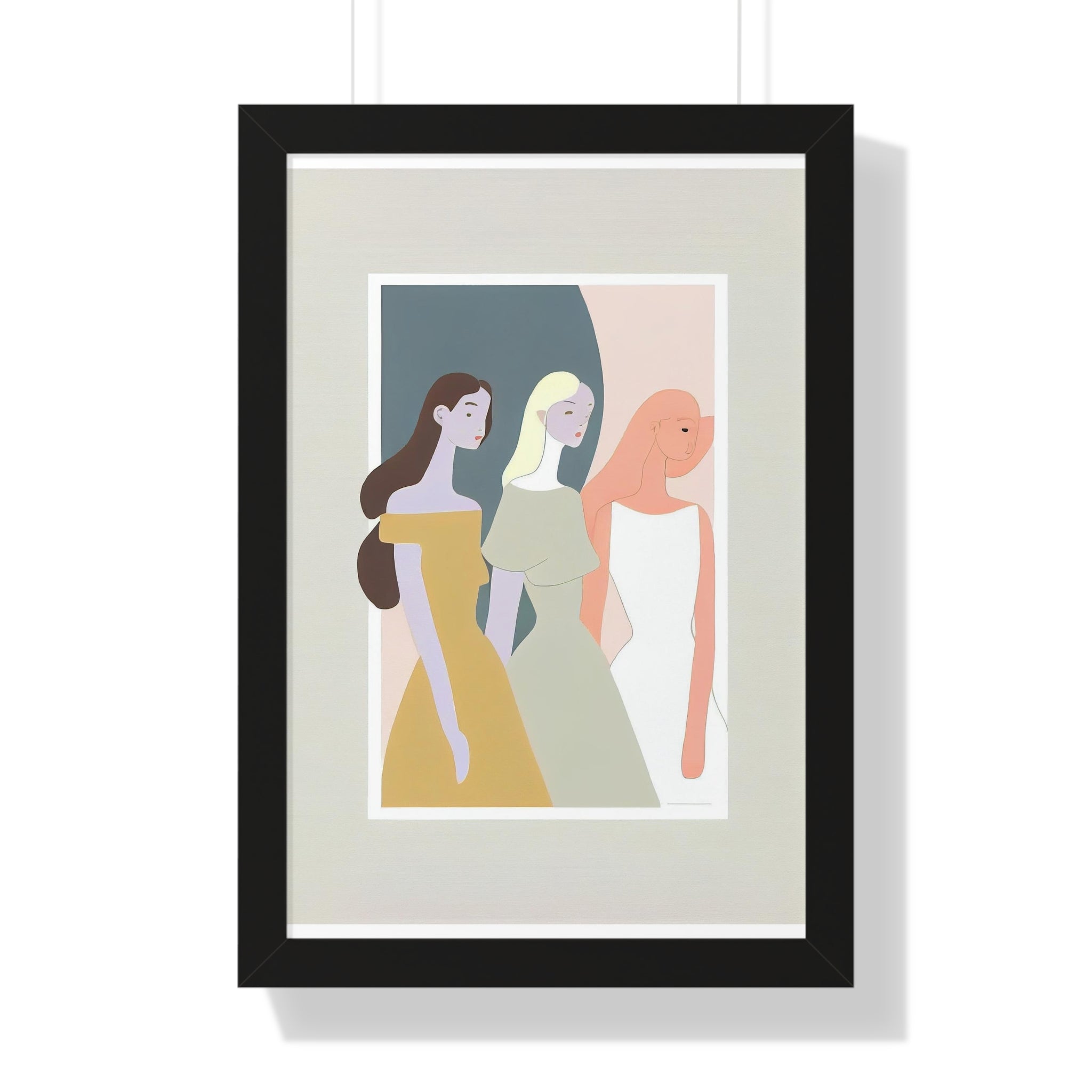 "ABSTRACT FEMINIST" Framed Vertical Poster