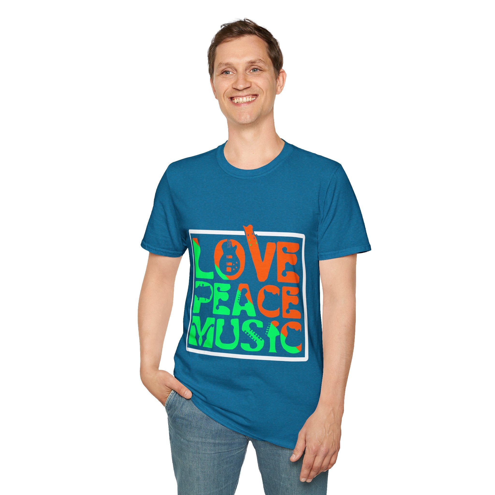 "Love Peace Music" Unisex Soft style T-Shirt