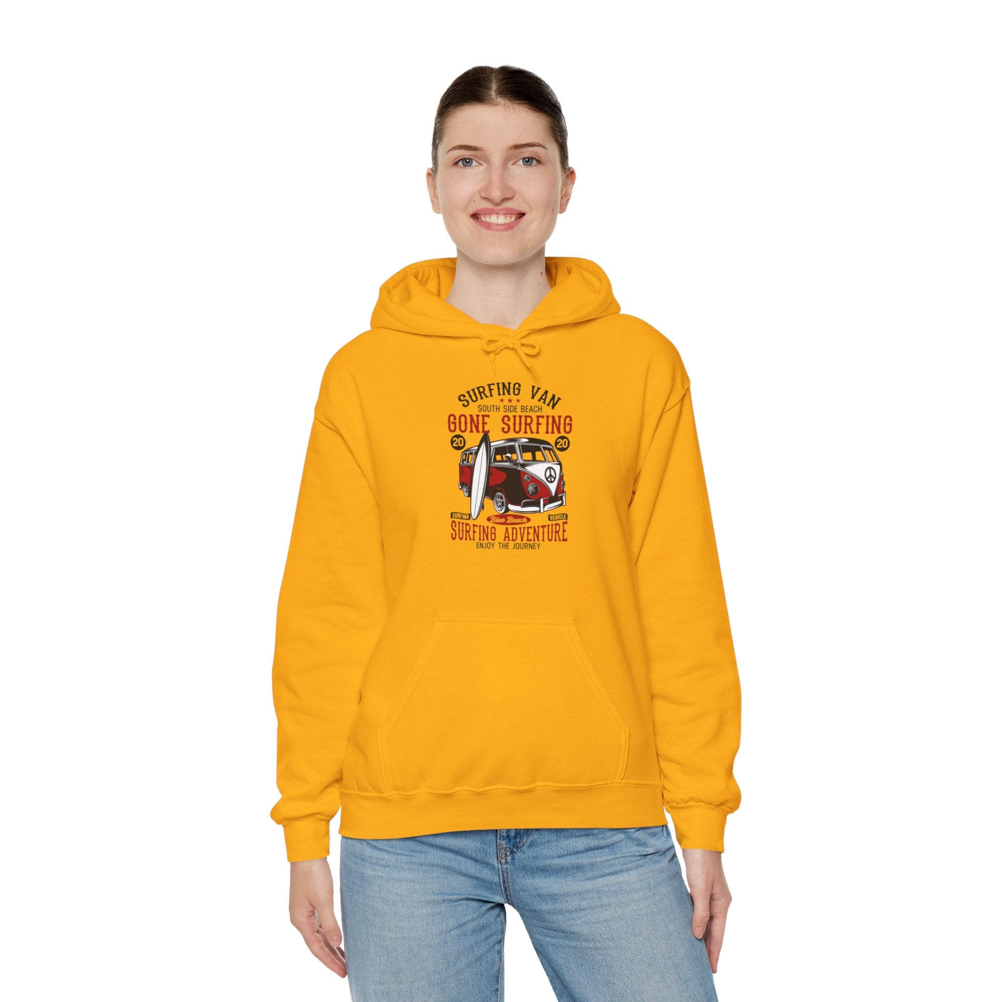 "SURFING VAN GONE SURFING SURFING ADVENTURE" Unisex Heavy Blend™ Hooded Sweatshirt