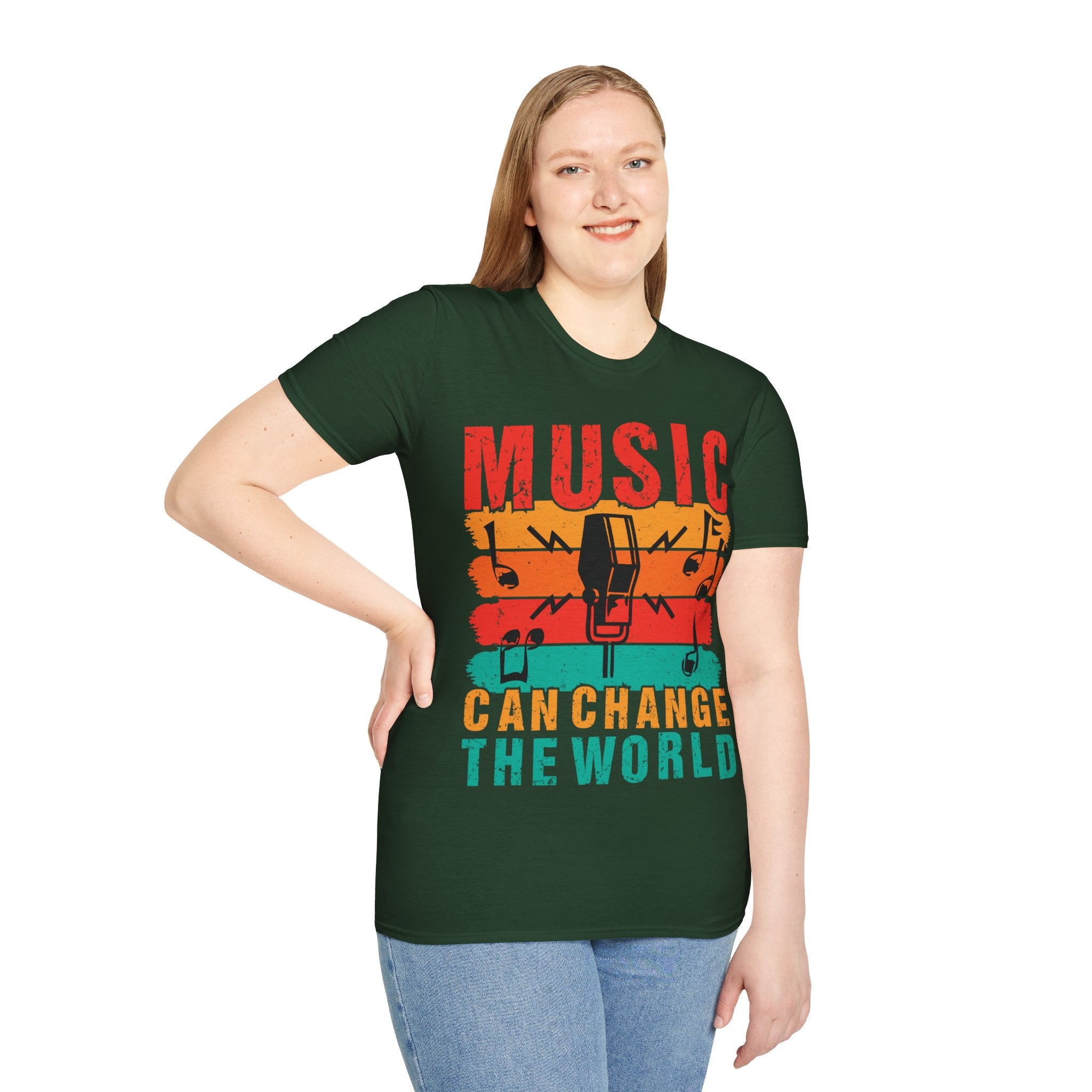 "Music Can Change The World"Unisex Soft style T-Shirt