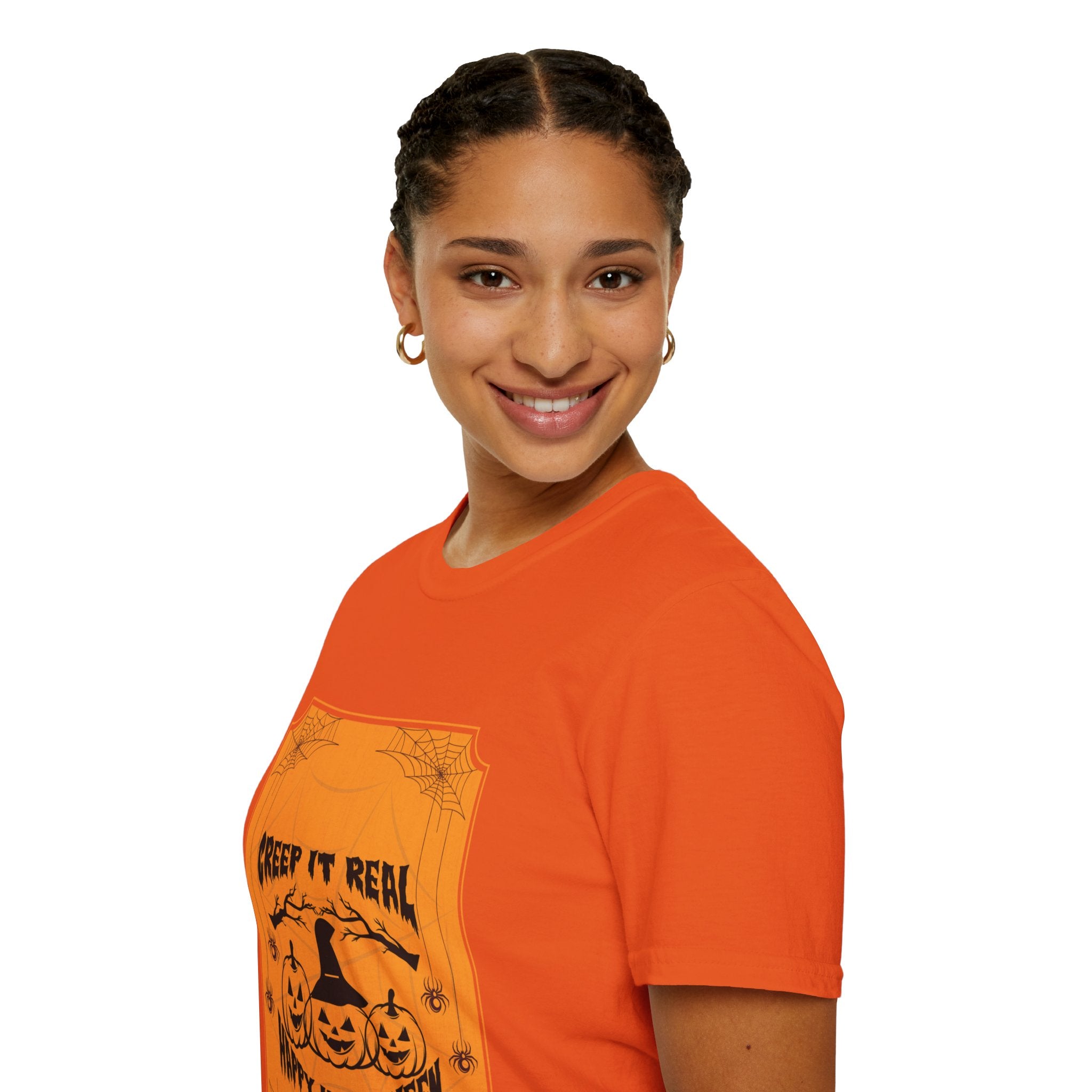 "CREEP IT REAL HAPPY HALLOWEEN" Unisex Soft style T-Shirt