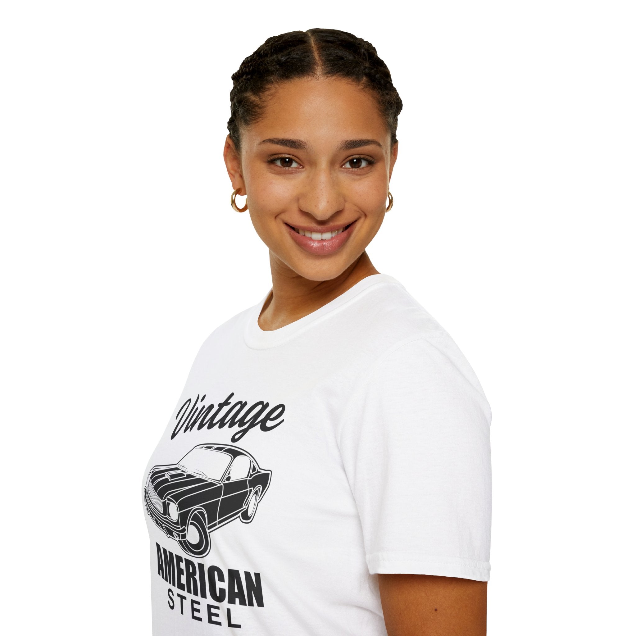 "VINTAGE AMERICAN STEEL" Unisex Soft style T-Shirt