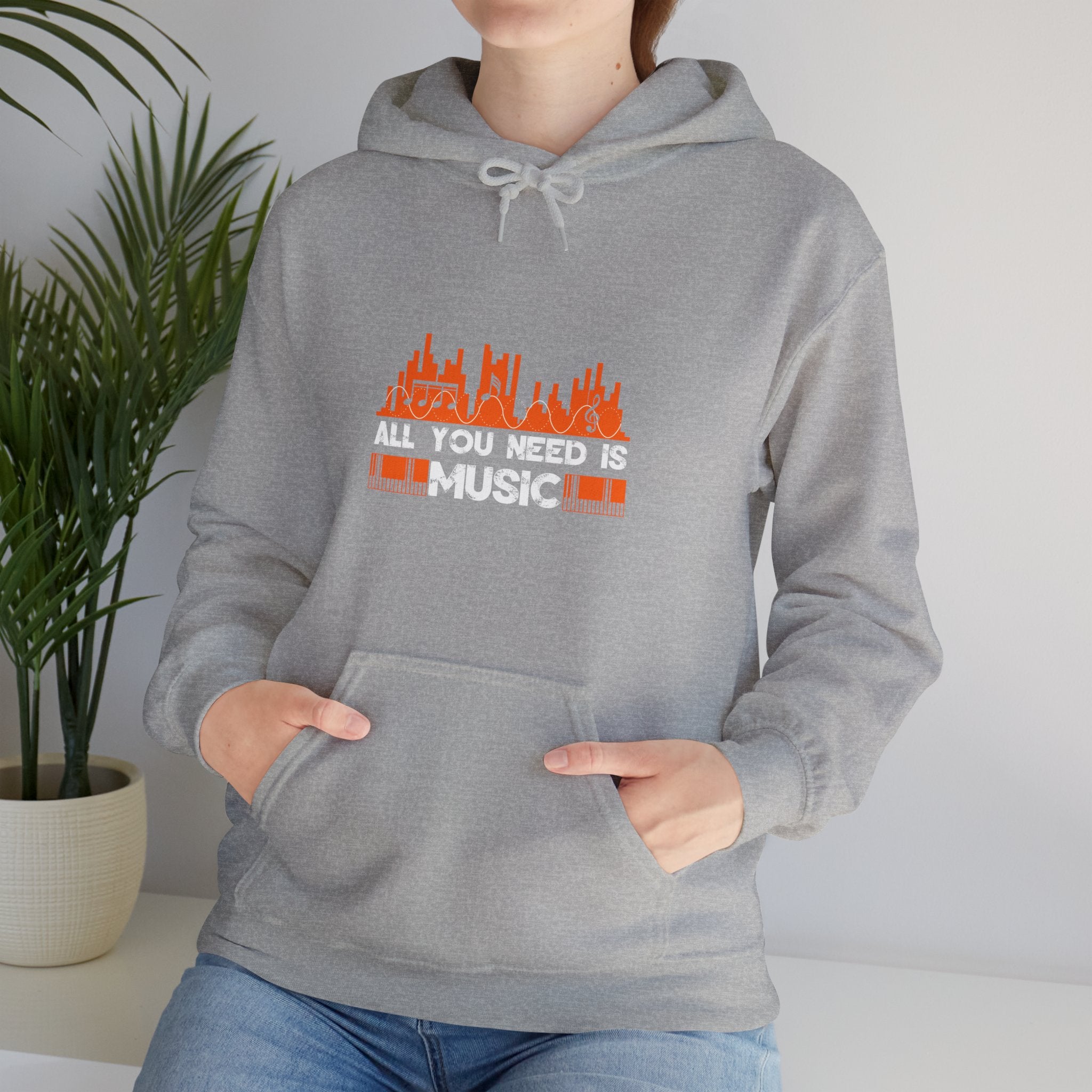 "All You Need Is Music" Unisex Heavy Blend™ Hooded Sweatshirt