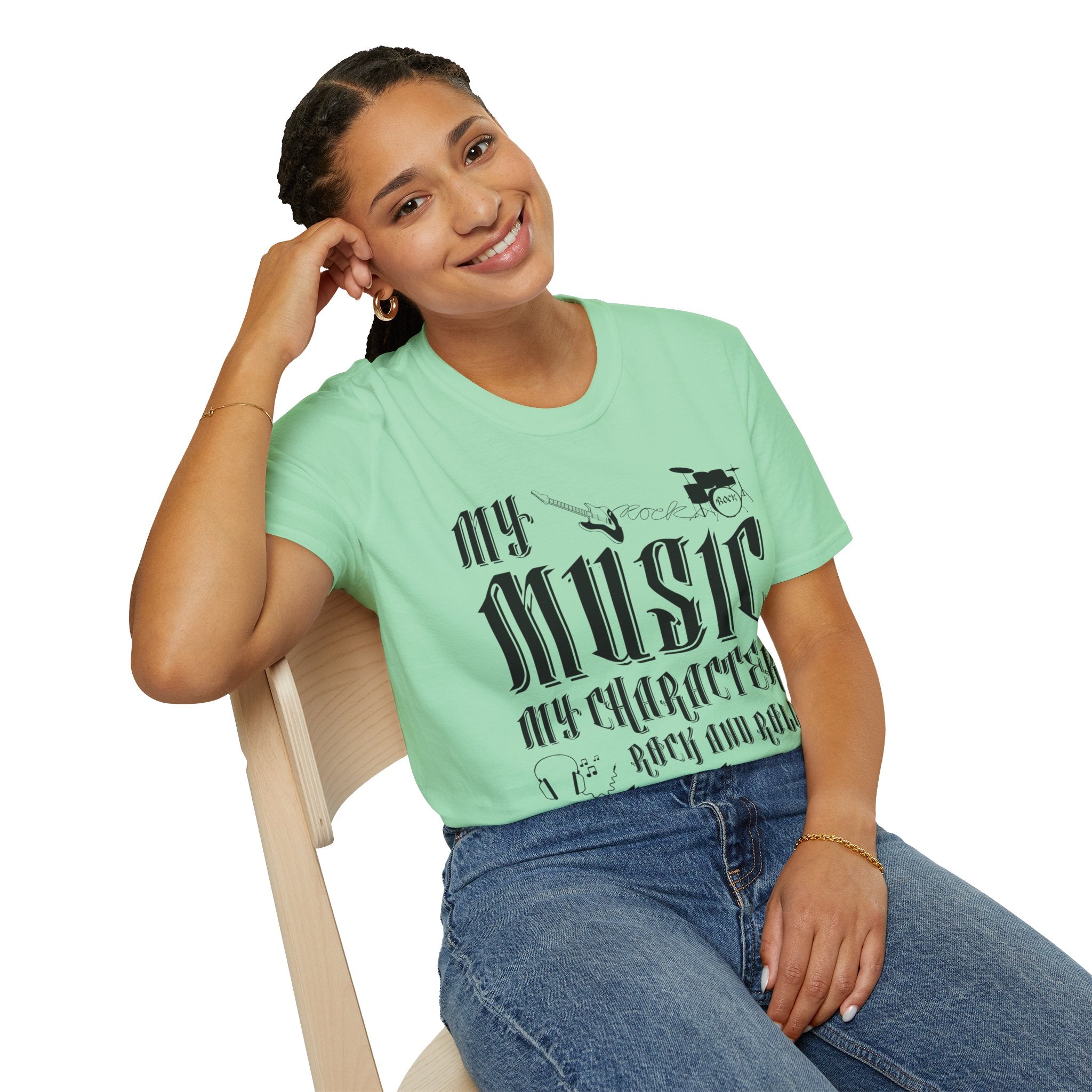 "My Music My Character Rock And Roll Station" Unisex Soft style T-Shirt