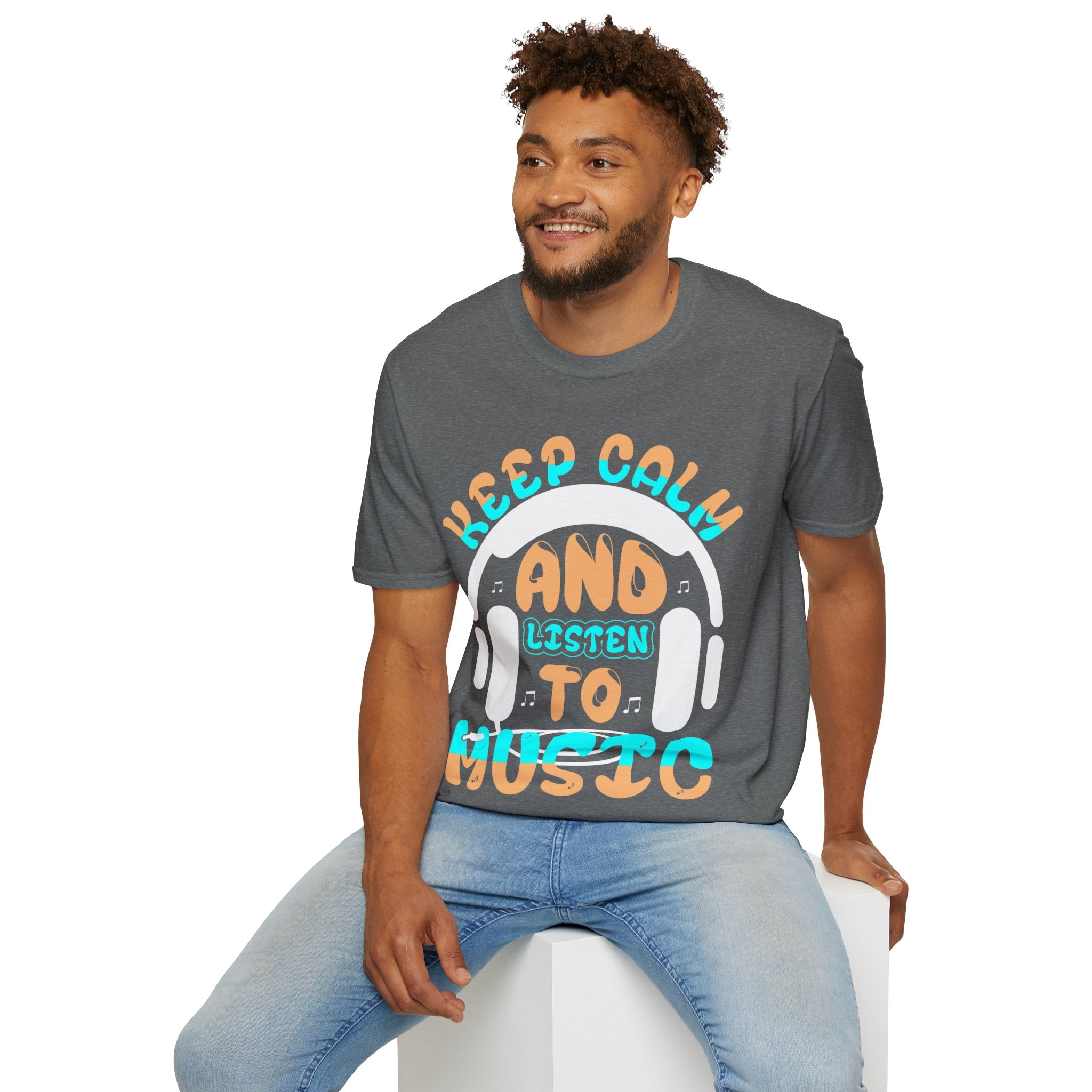 "Keep Calm And Listen To Music"Unisex Soft style T-Shirt