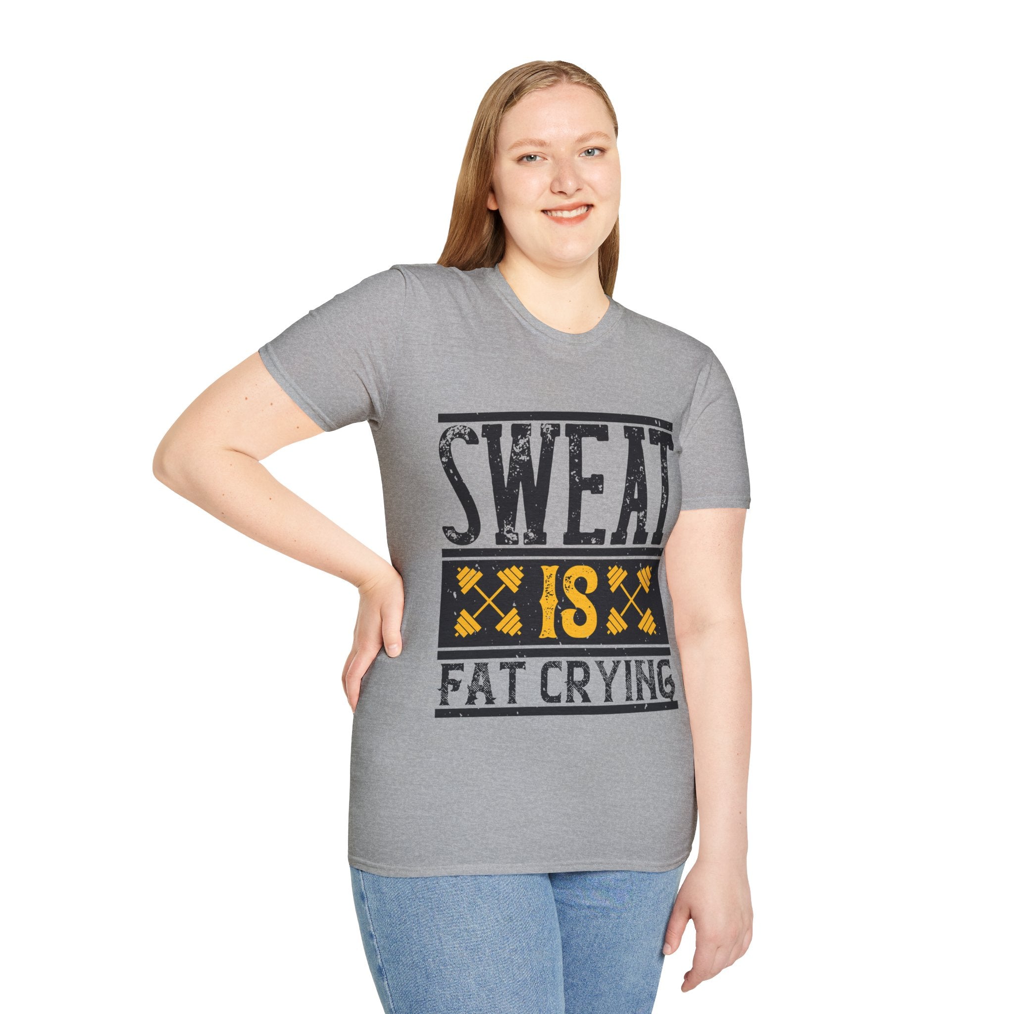 "Sweat Is Fat Crying"  Unisex Soft style T-Shirt