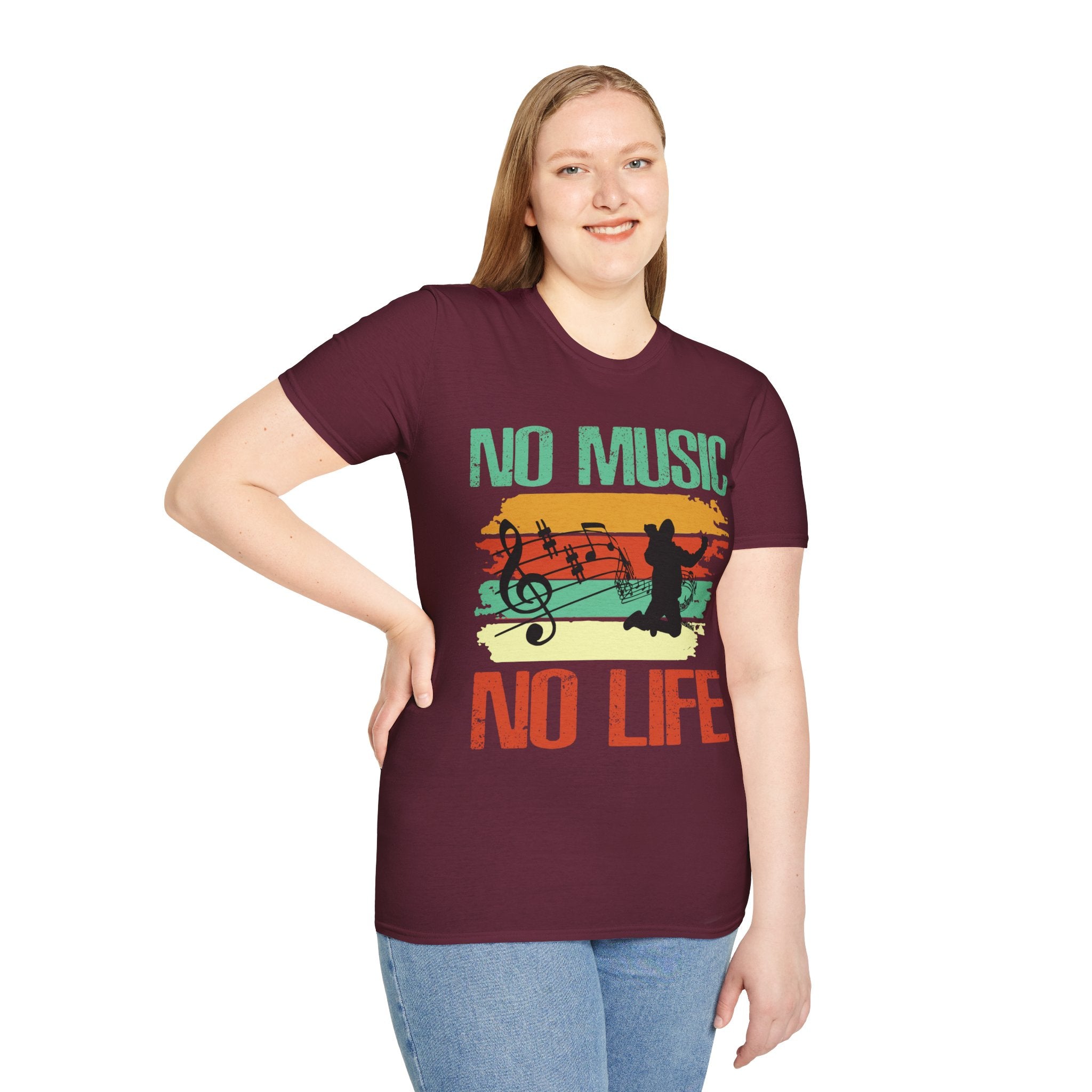 "No Music No Life" Unisex Soft style T-Shirt