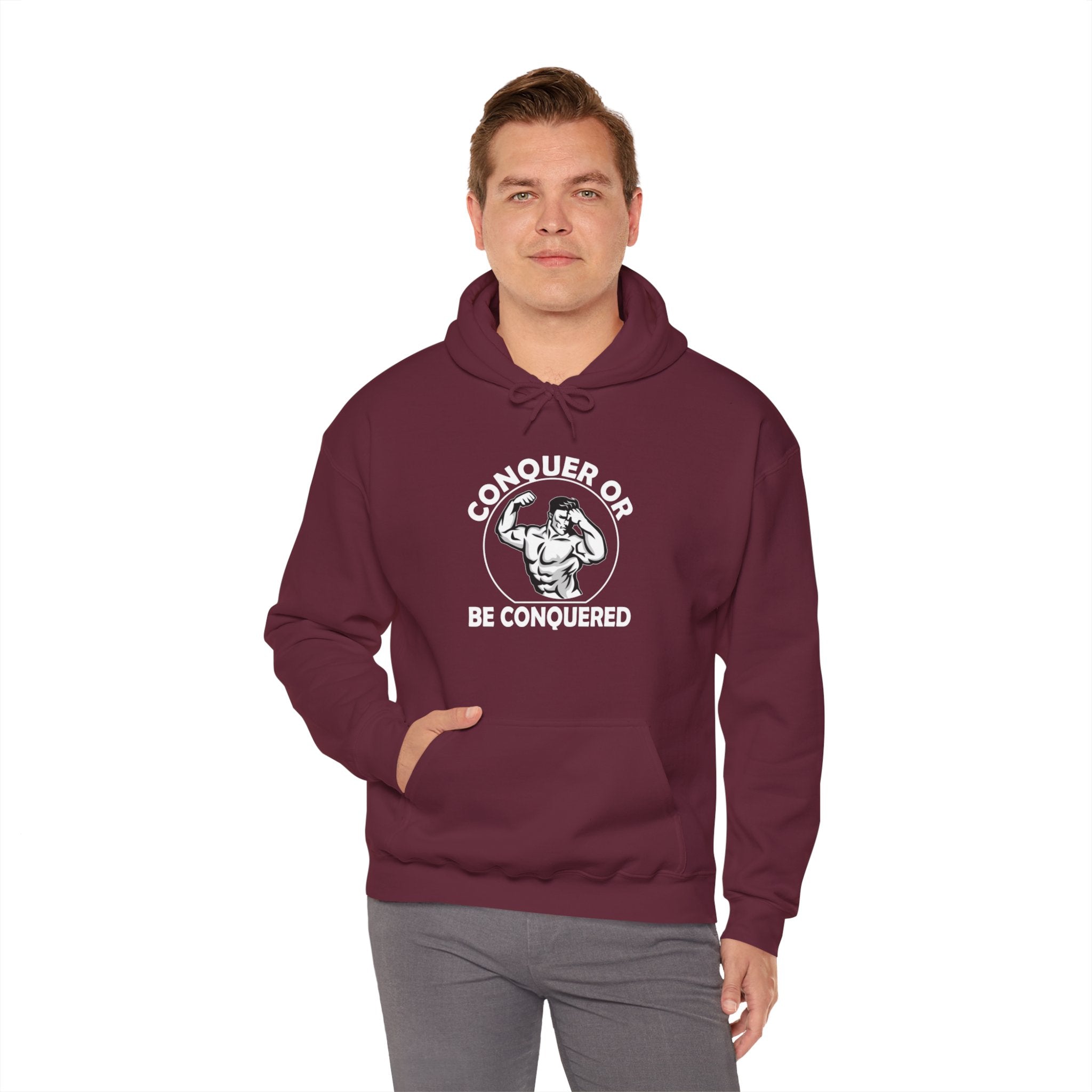 "Conquer Or Conquered" Unisex Heavy Blend™ Hooded Sweatshirt