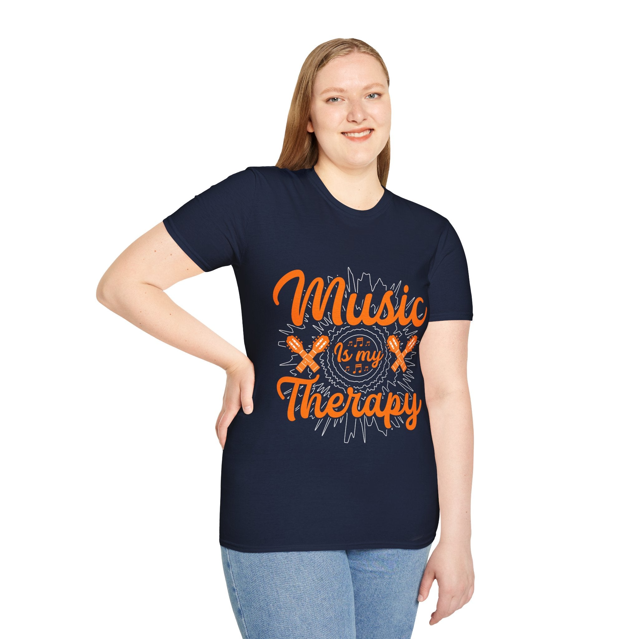 "Music Is My Therapy"Unisex Soft style T-Shirt