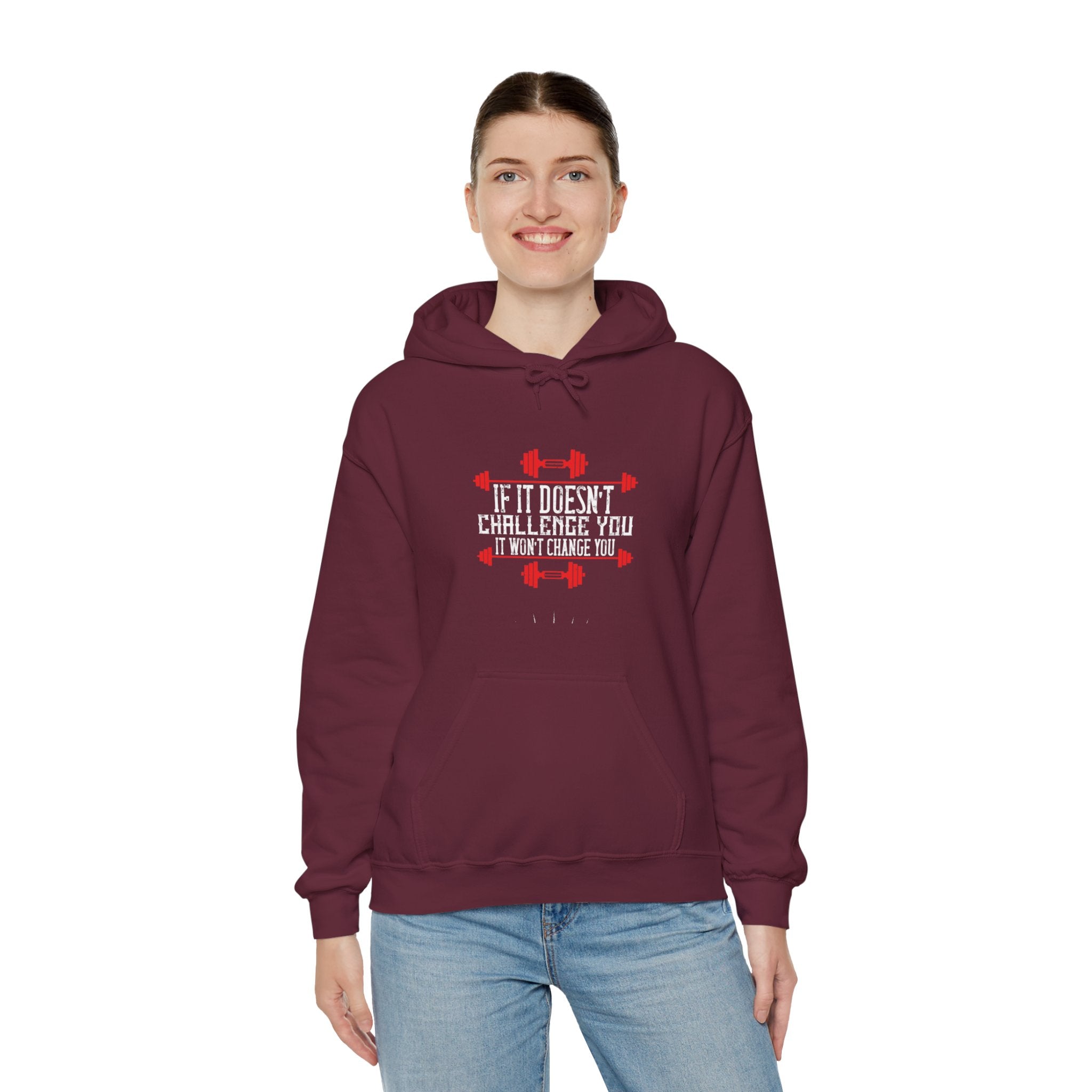 "If Doesn't Challenge You It Won't Change You" Unisex Heavy Blend™ Hooded Sweatshirt