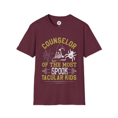 "COUNSELOR OF THE MOST SPOOK TACULAR KIDS" Unisex Soft style T-Shirt