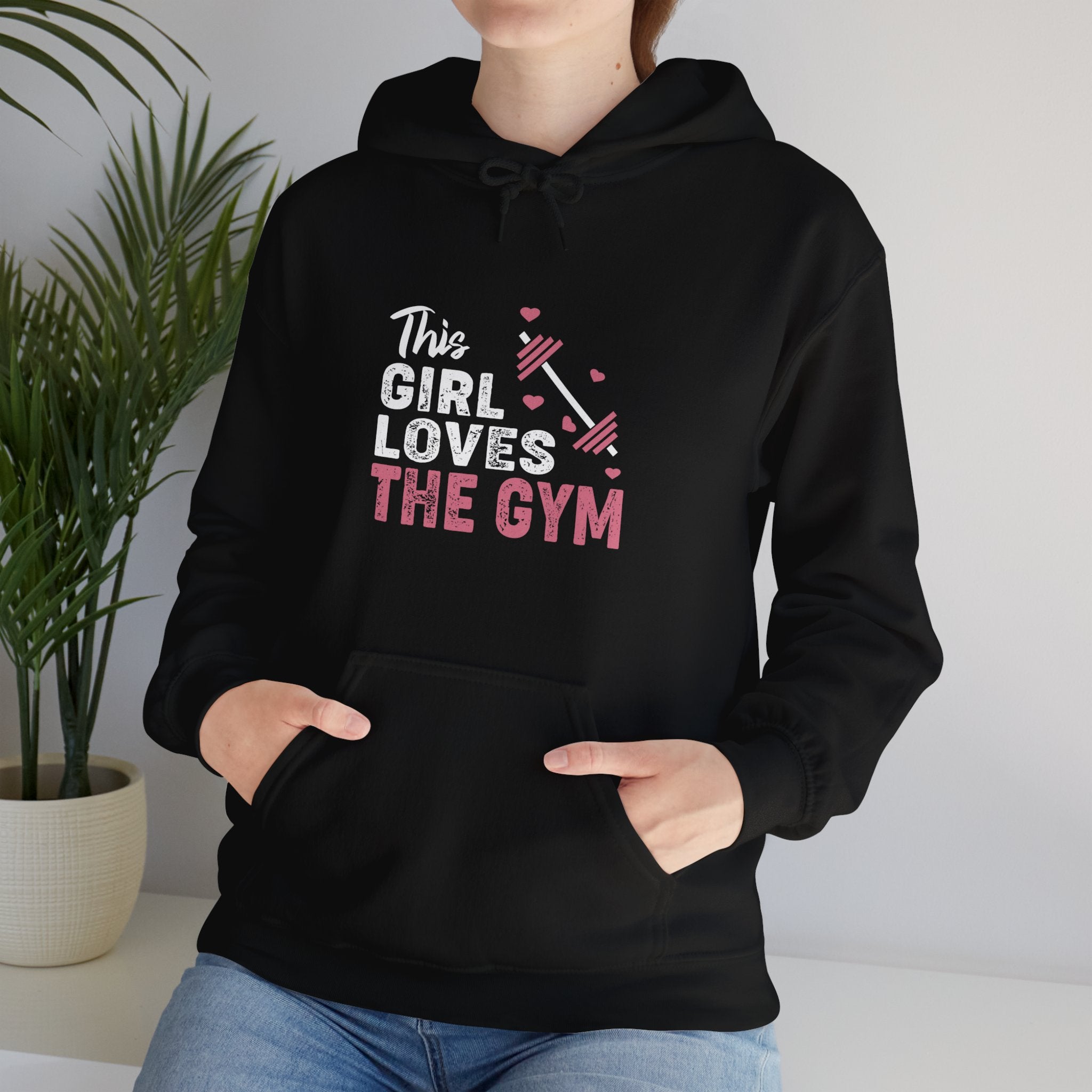 "The Girl Loves The Gym" Unisex Heavy Blend™ Hooded Sweatshirt